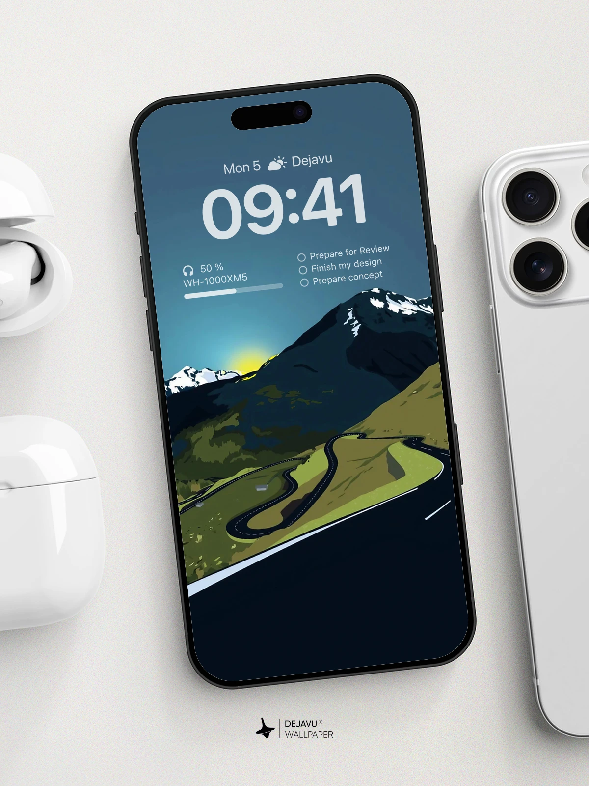 Winding Mountain Road Wallpaper 8K for iPhone