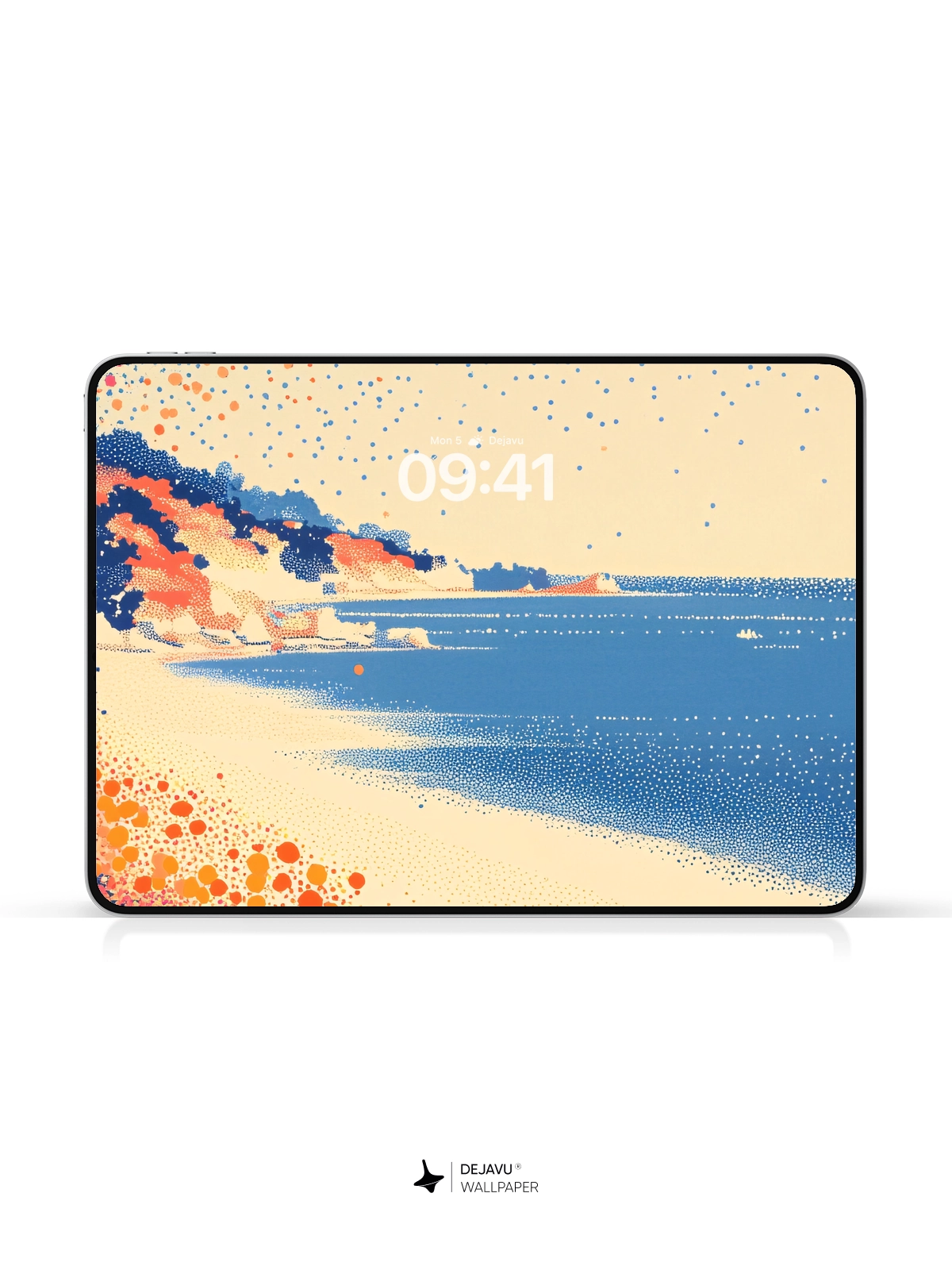 8K Abstract Beach Painting: Minimal Aesthetic for iPhone & Android
