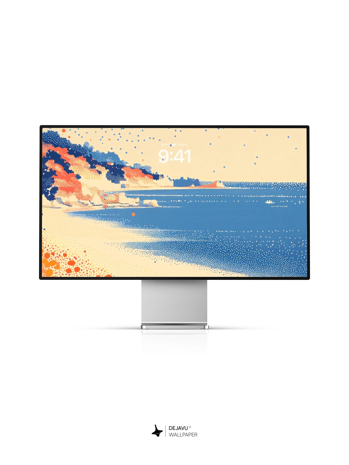 8K Abstract Beach Painting: Minimal Aesthetic for iPhone & Android