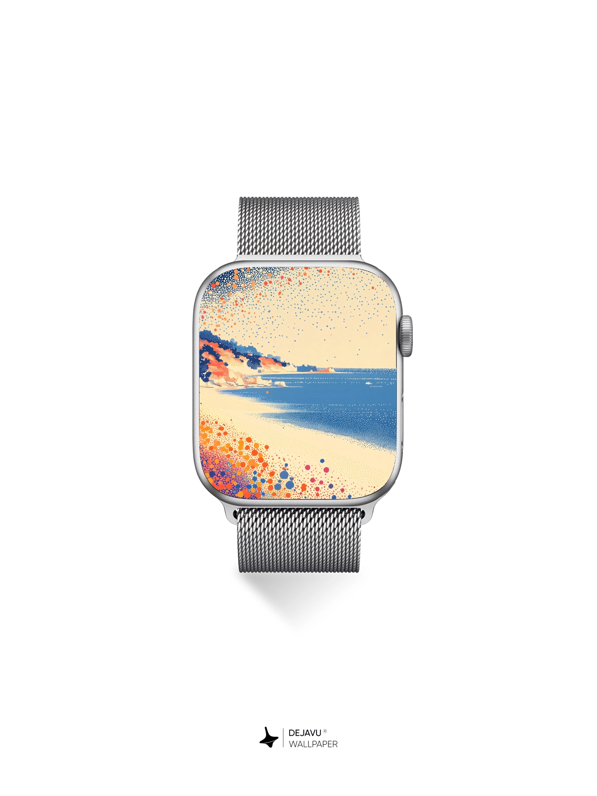 8K Abstract Beach Painting: Minimal Aesthetic for iPhone & Android