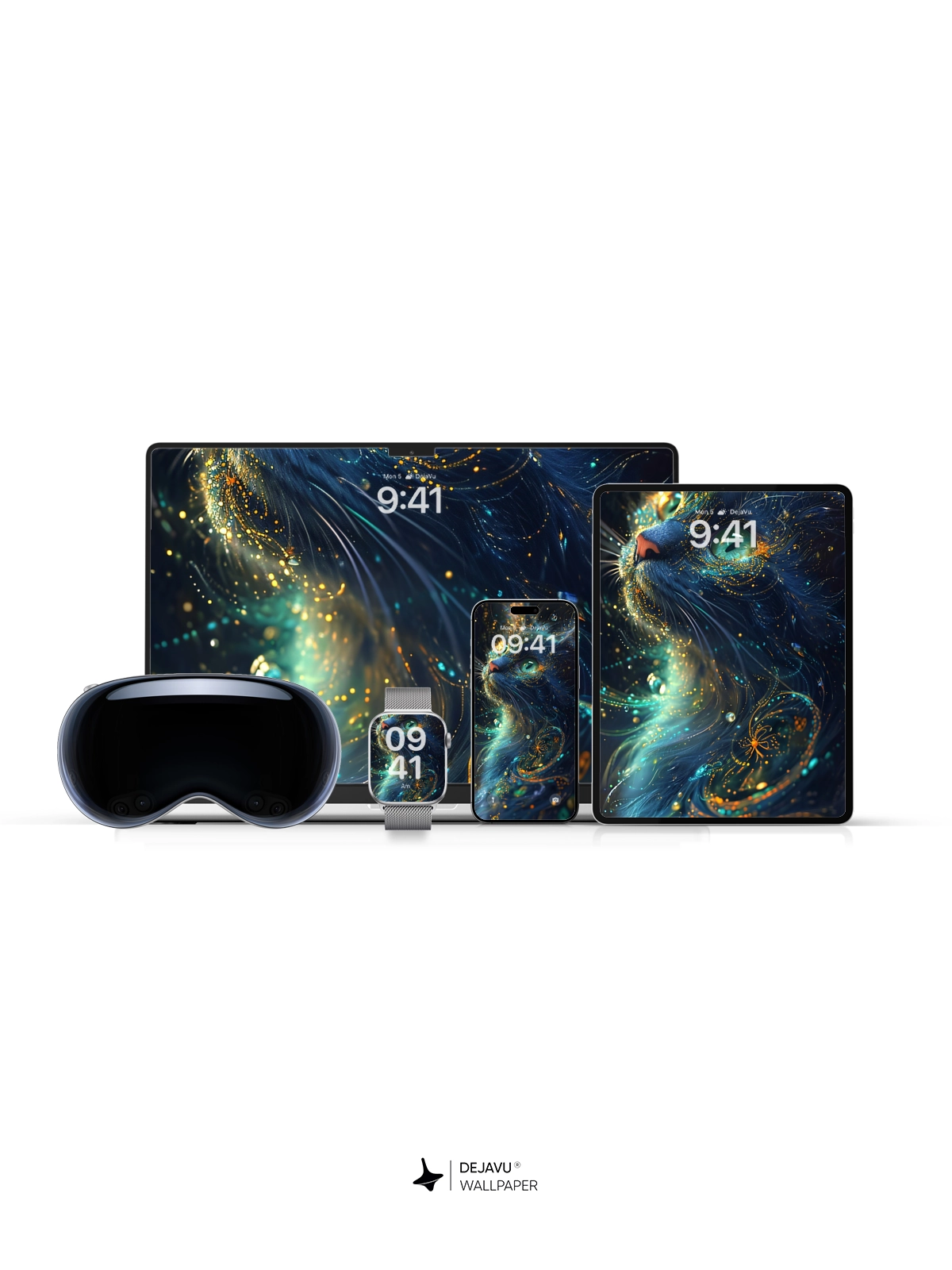 8K Abstract Fantasy Cat Wallpaper