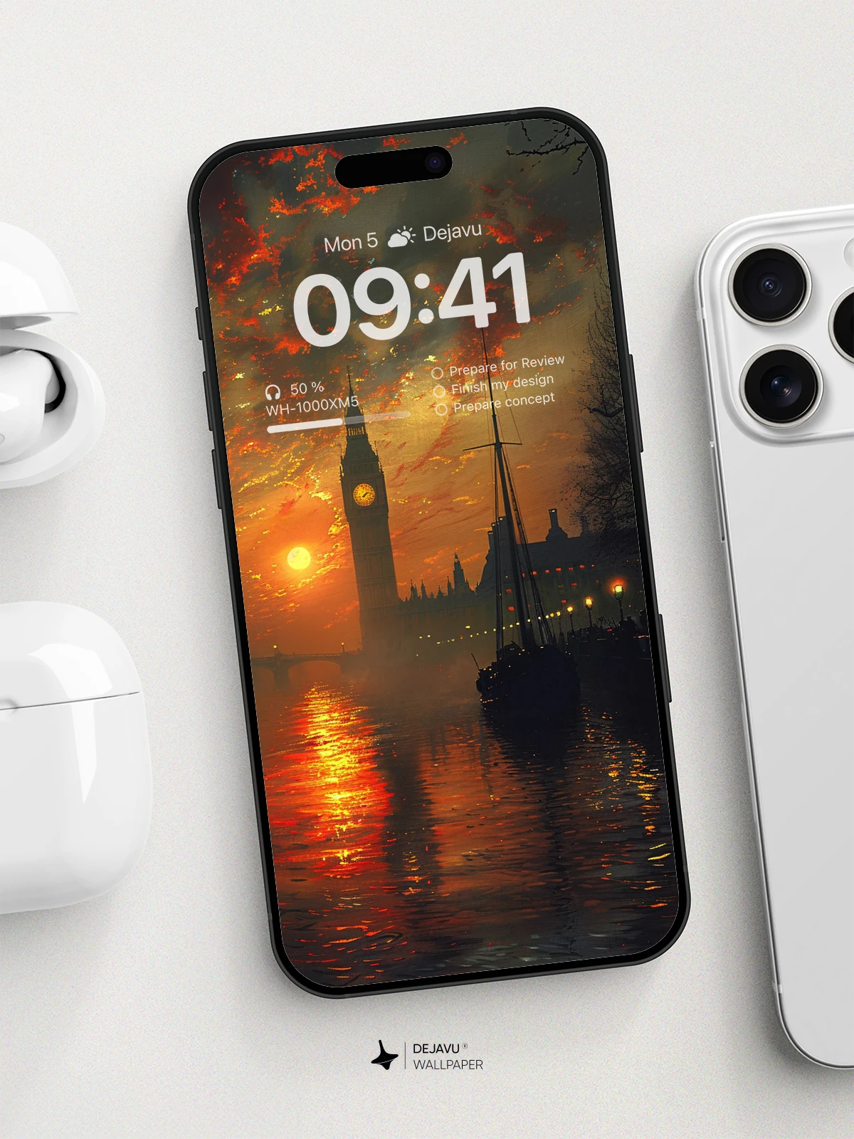 8K Aesthetic Painting of London Sunset