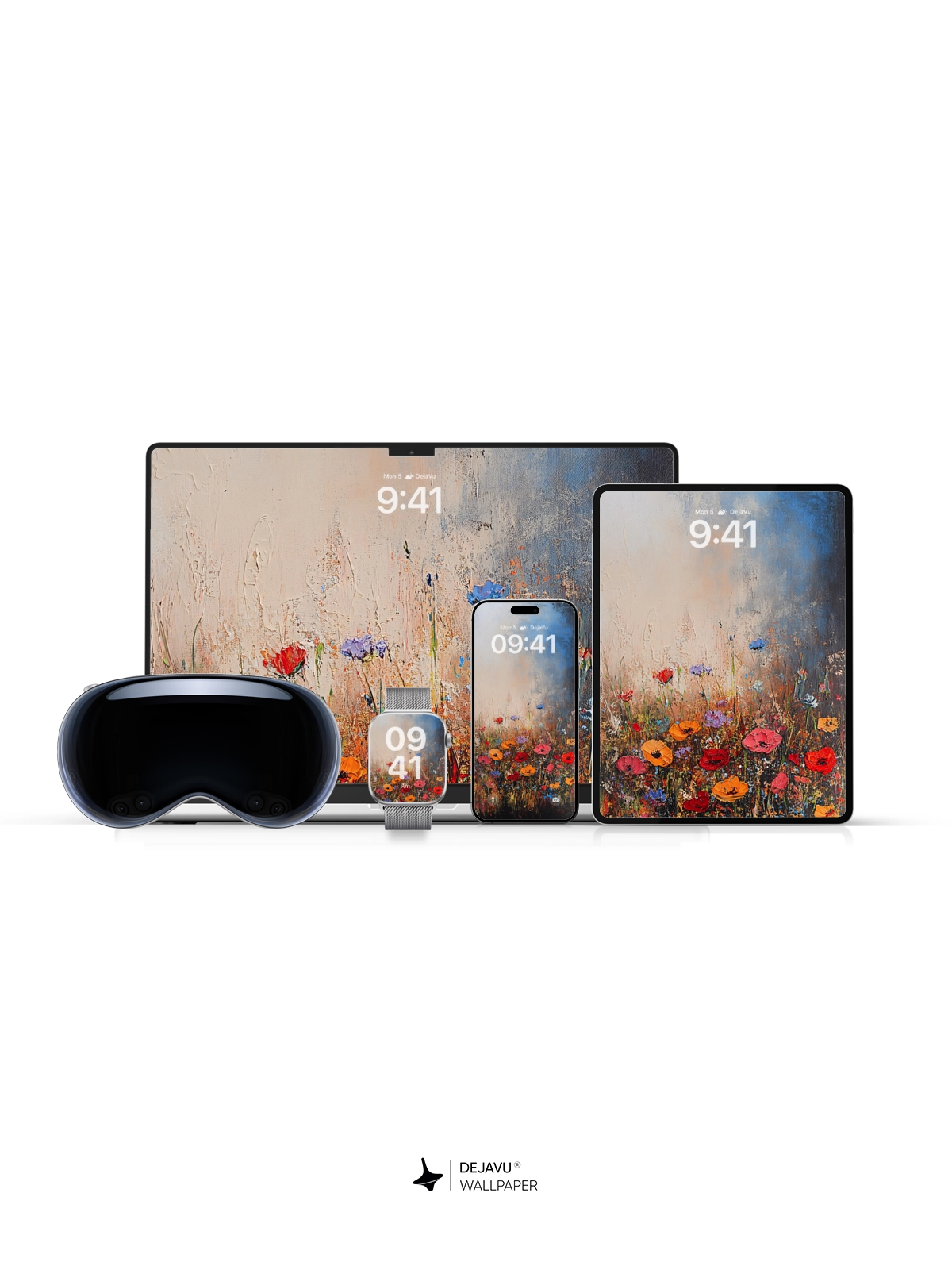 8K Abstract Floral Painting Wallpaper