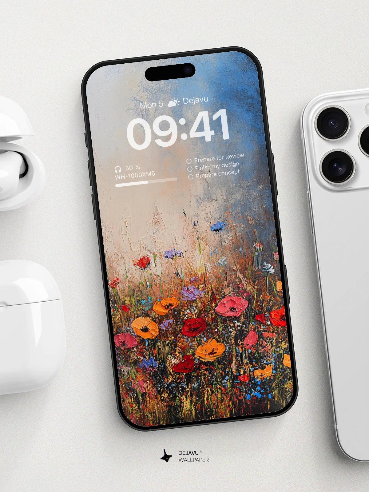 8K Abstract Floral Painting Wallpaper
