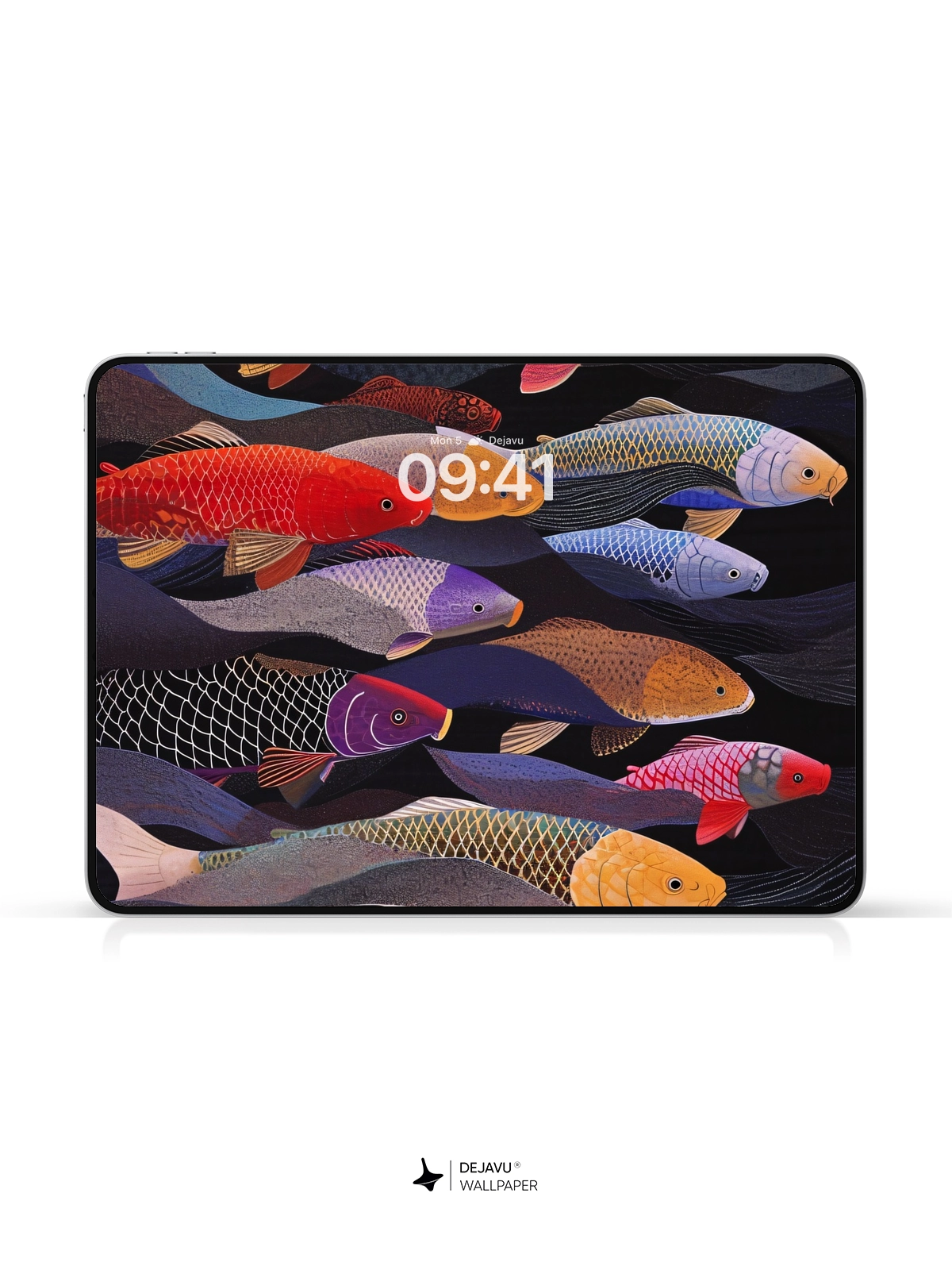 Colorful Fish Illustration: Minimal Aesthetic for iPhone & Android