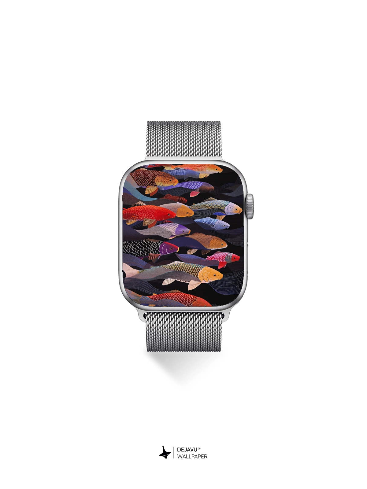 Colorful Fish Illustration: Minimal Aesthetic for iPhone & Android