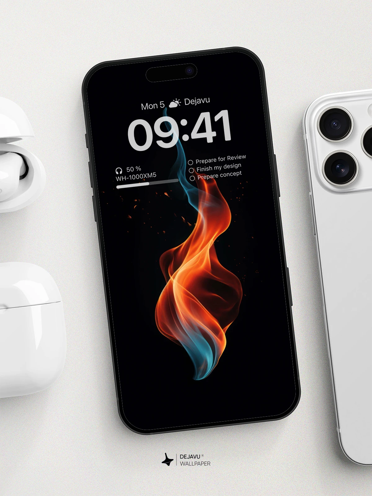8K Abstract Flame Minimalist Wallpaper