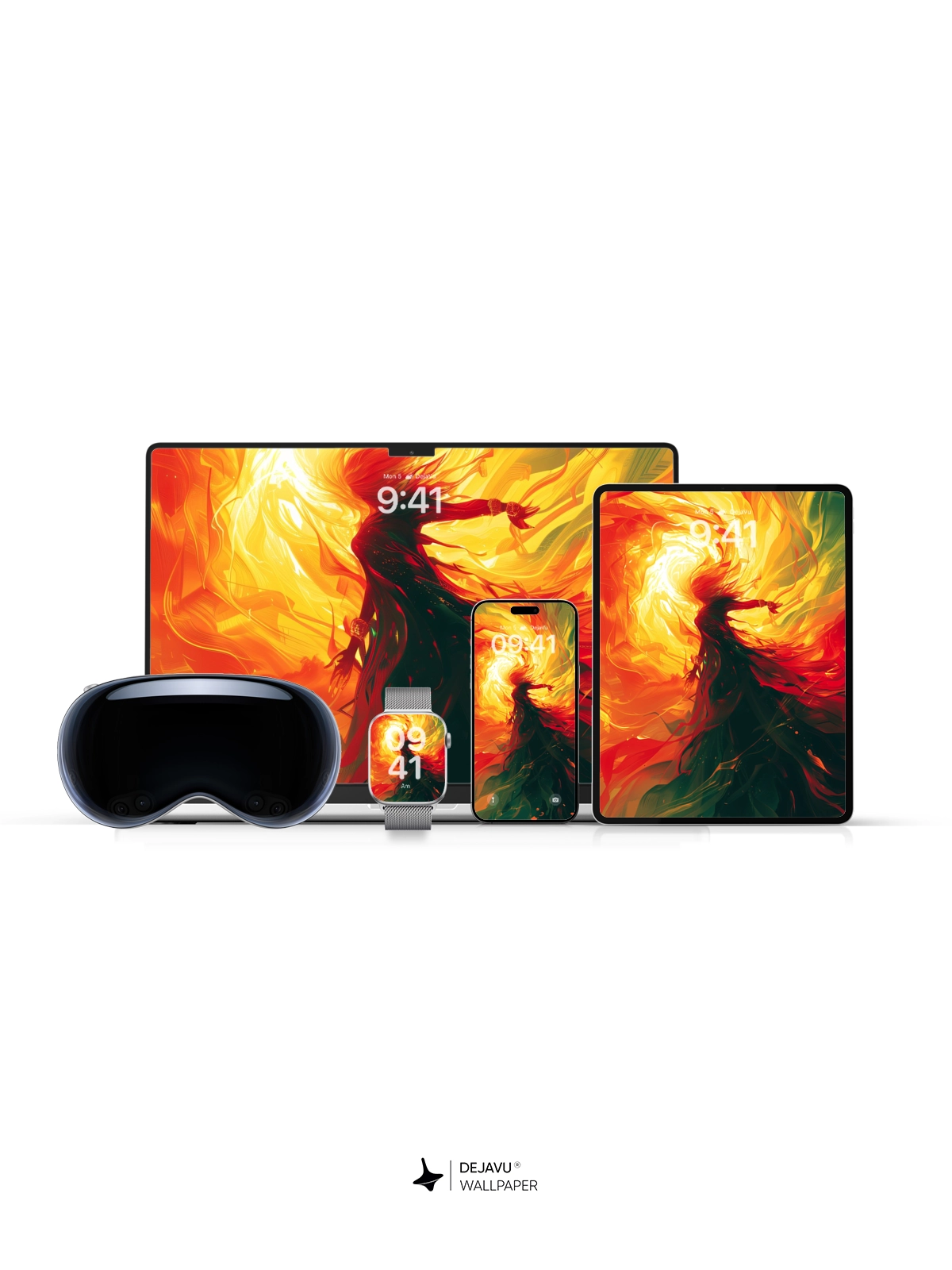 8K Abstract Flame Illustration Wallpaper