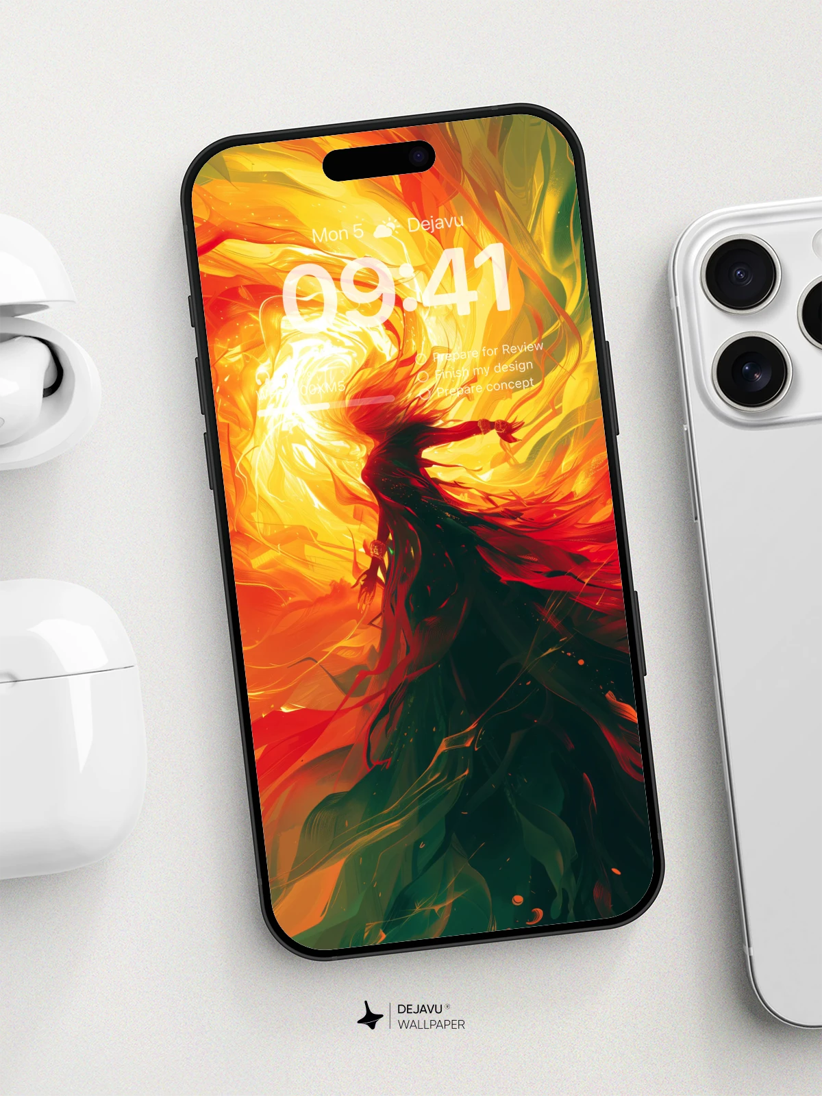8K Abstract Flame Illustration Wallpaper