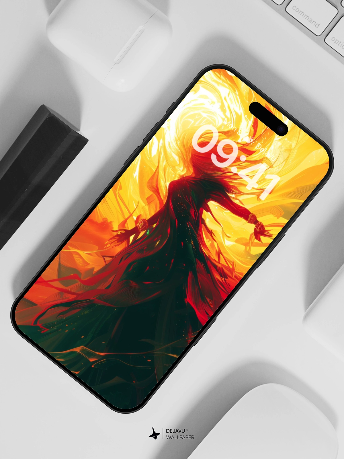 8K Abstract Flame Illustration Wallpaper