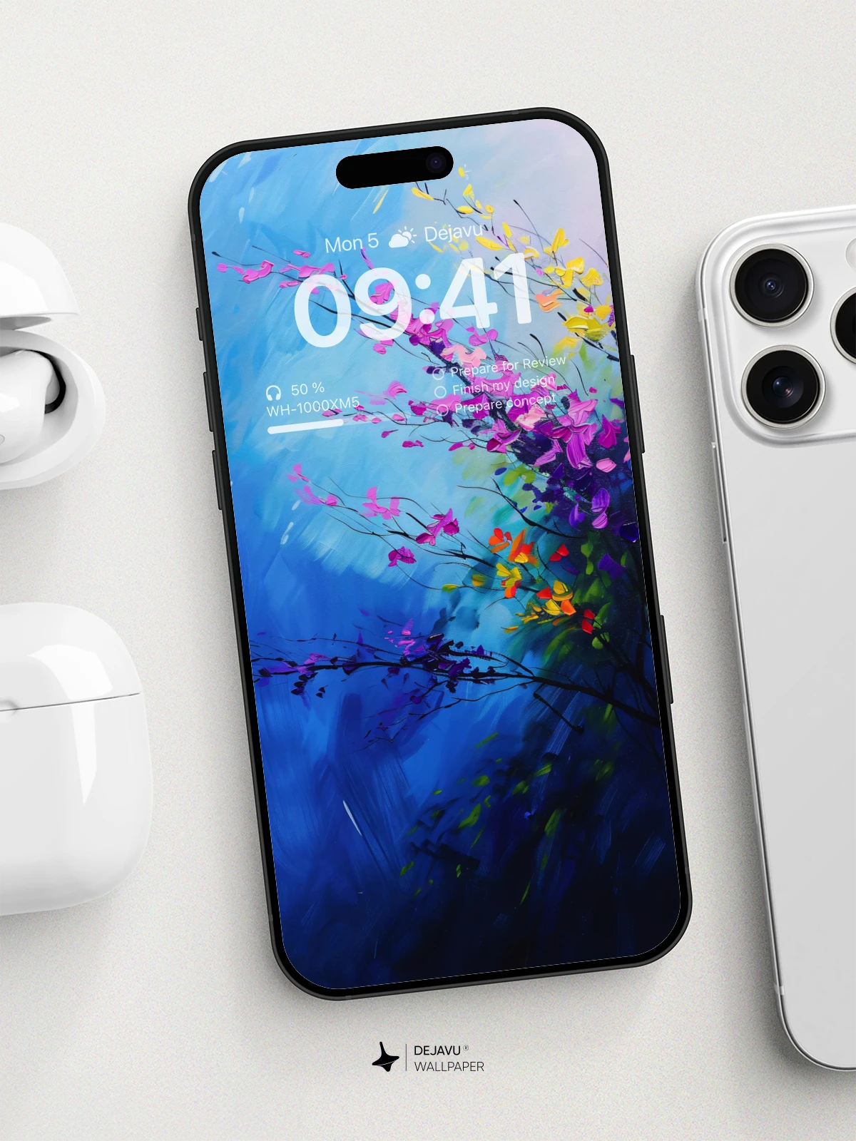 8K Abstract Floral Painting Wallpaper