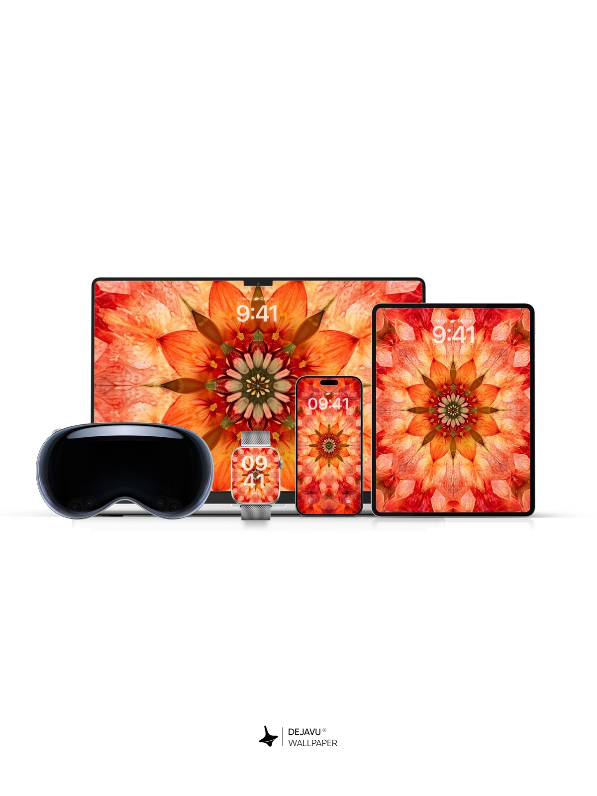 8K Abstract Floral Mandala Wallpaper