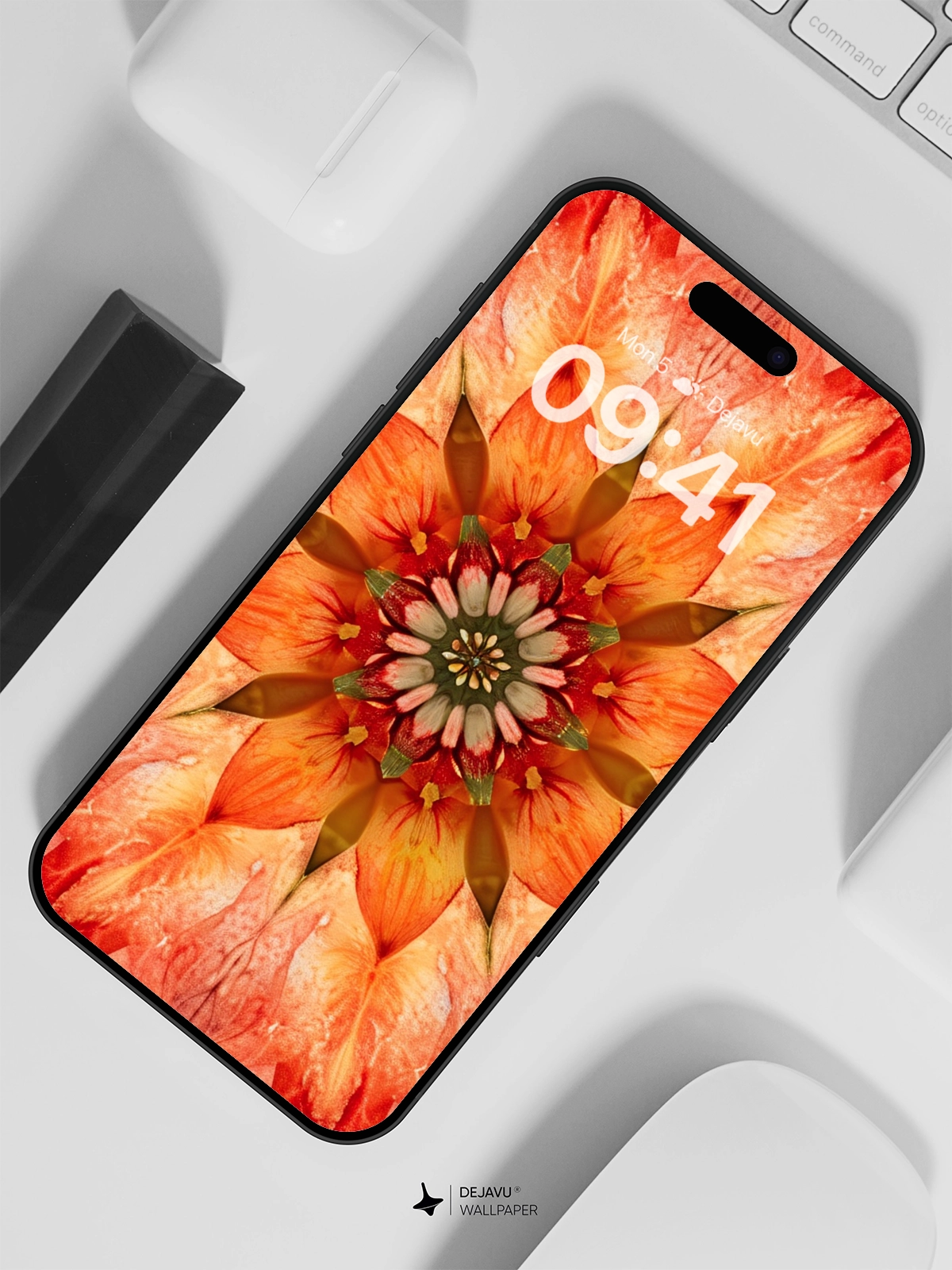 8K Abstract Floral Mandala Wallpaper