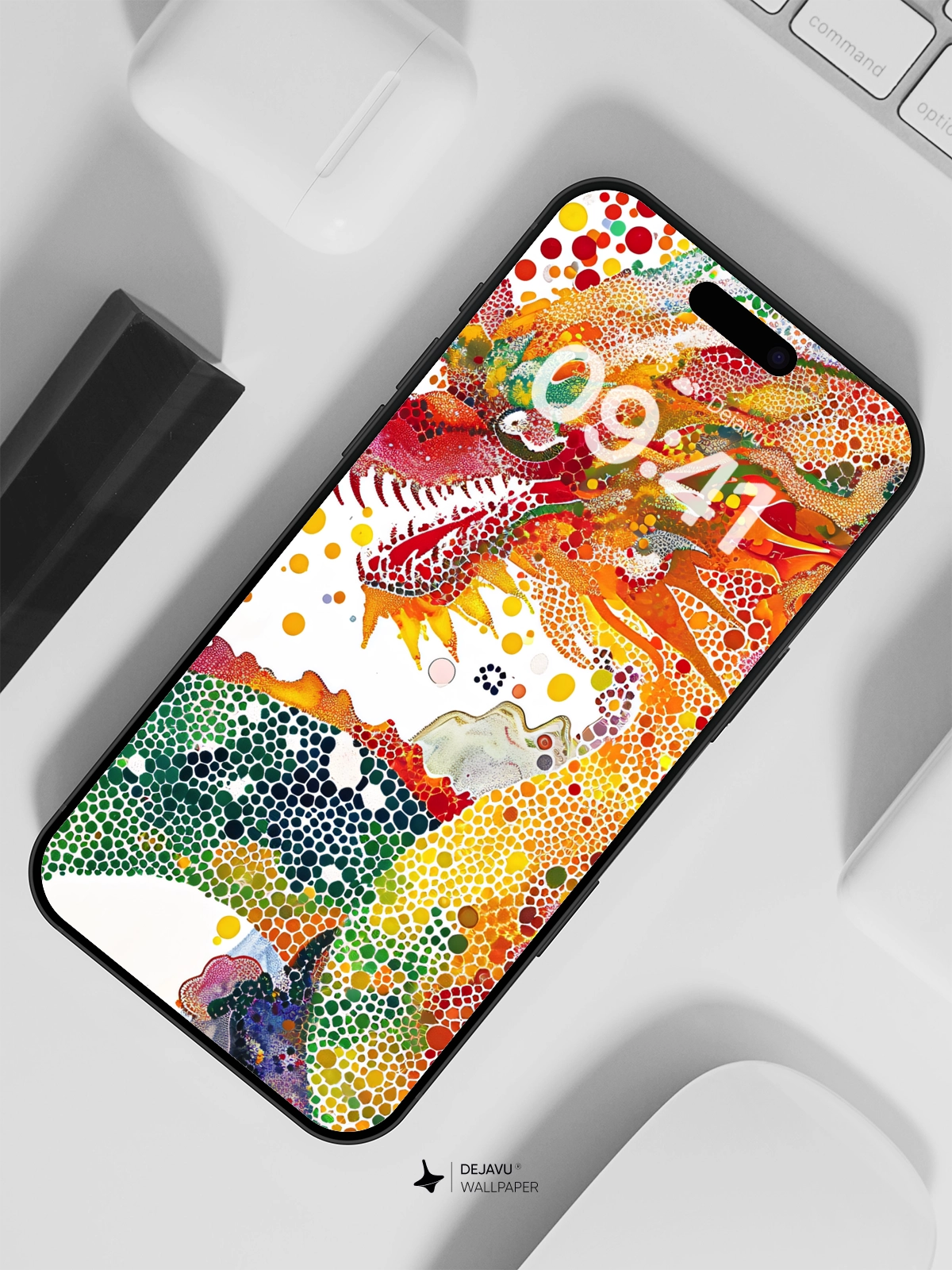 8K Abstract Dragon Painting: Aesthetic and Vibrant Wallpaper