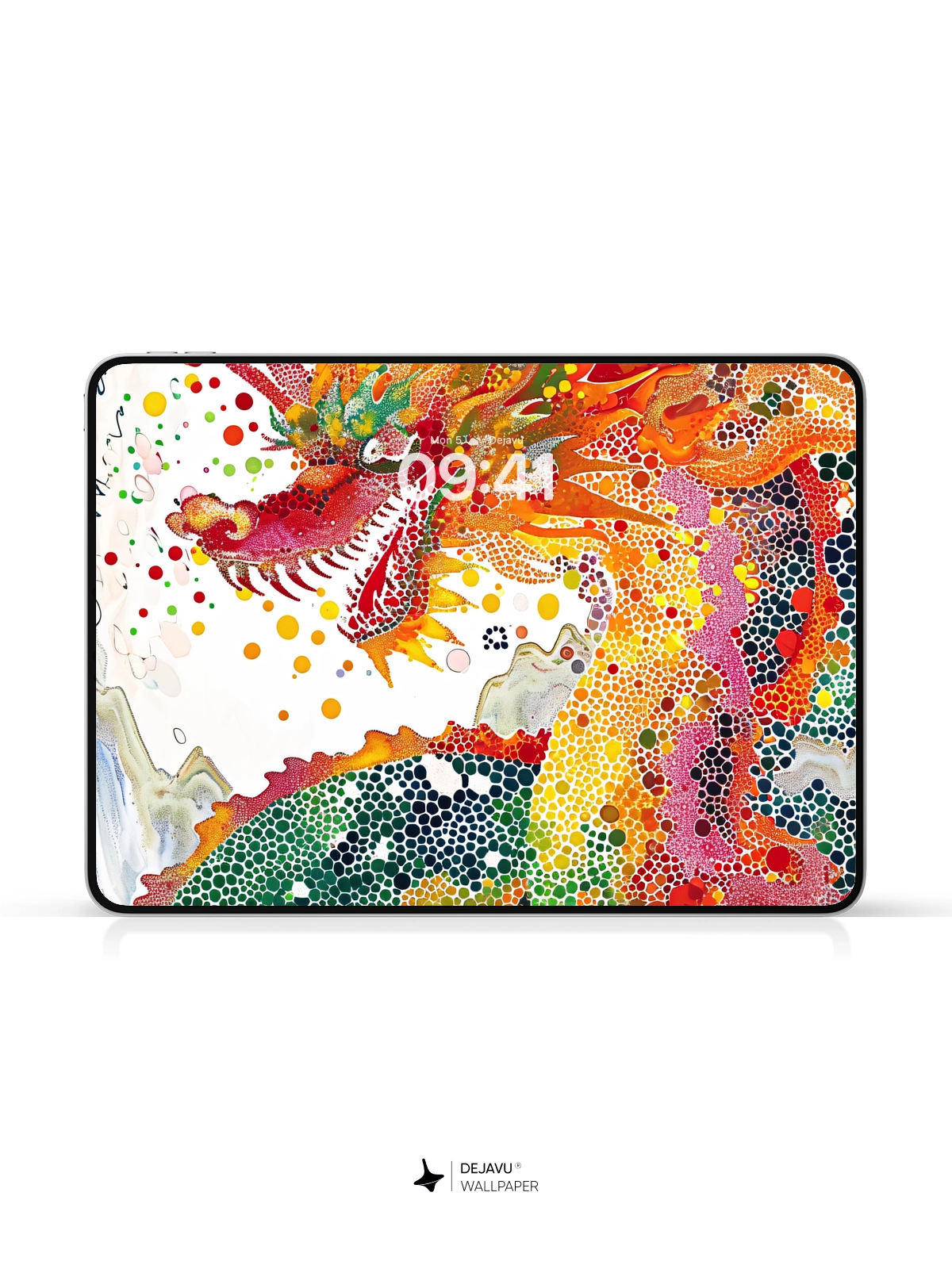 8K Abstract Dragon Painting: Aesthetic and Vibrant Wallpaper