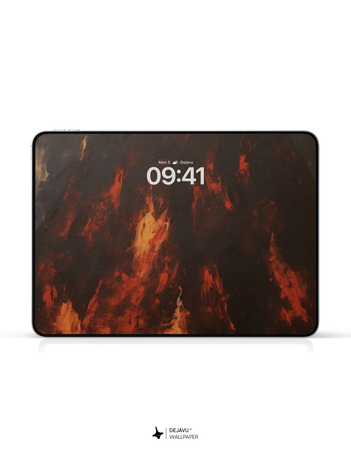 8K Abstract Fire Painting: Minimal Aesthetic for iPhone & Android