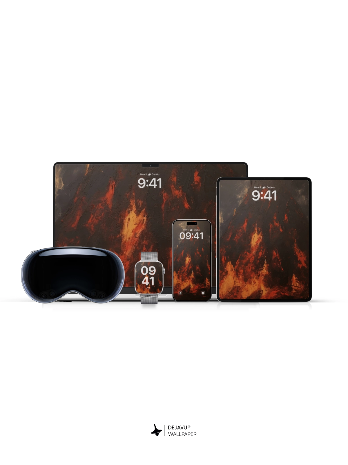 8K Abstract Fire Painting: Minimal Aesthetic for iPhone & Android