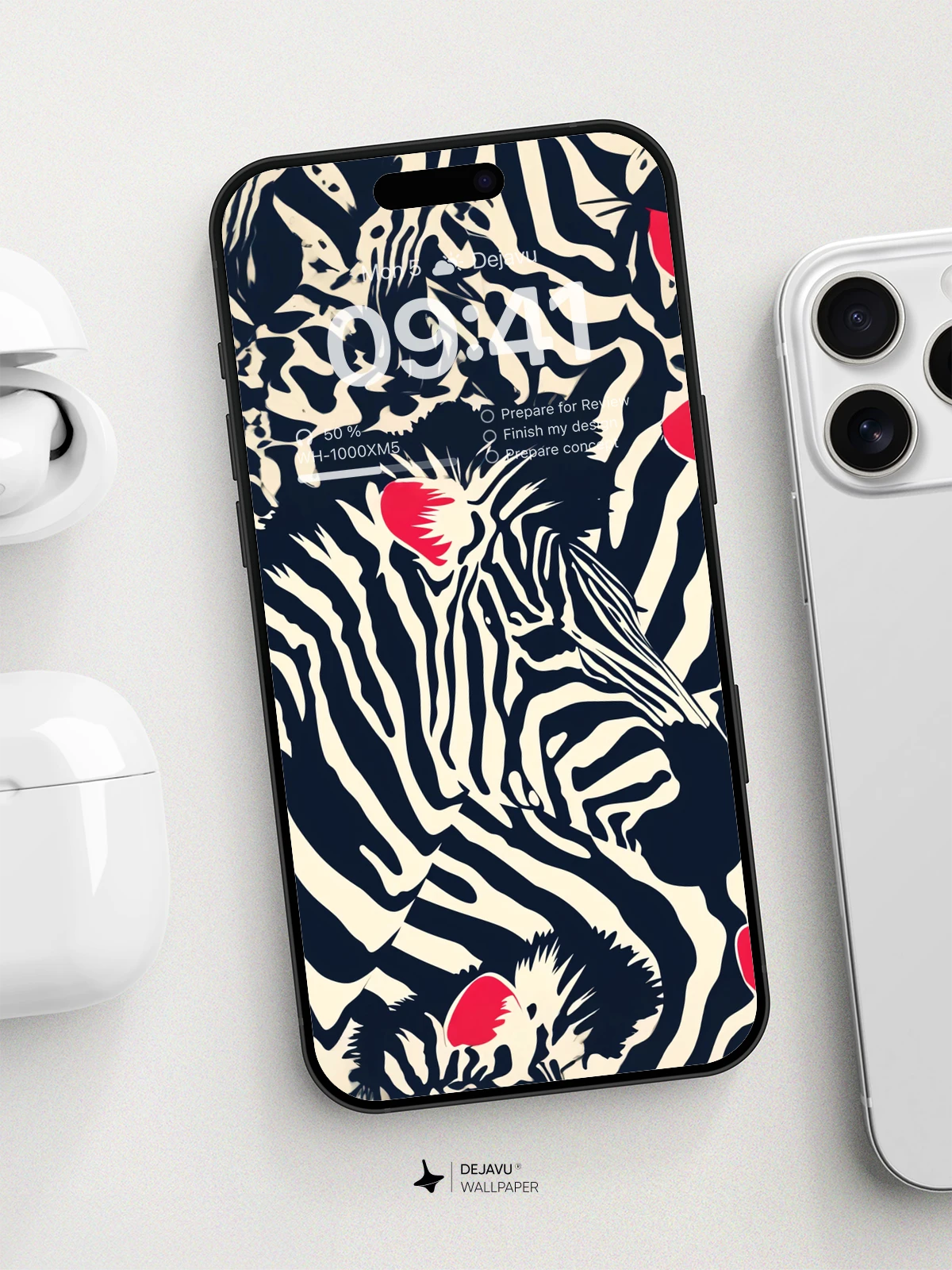 Zebra Pattern Wallpaper 8K for iPhone