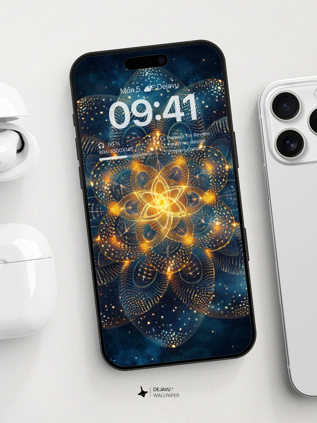 8K Abstract Cosmic Mandala Wallpaper