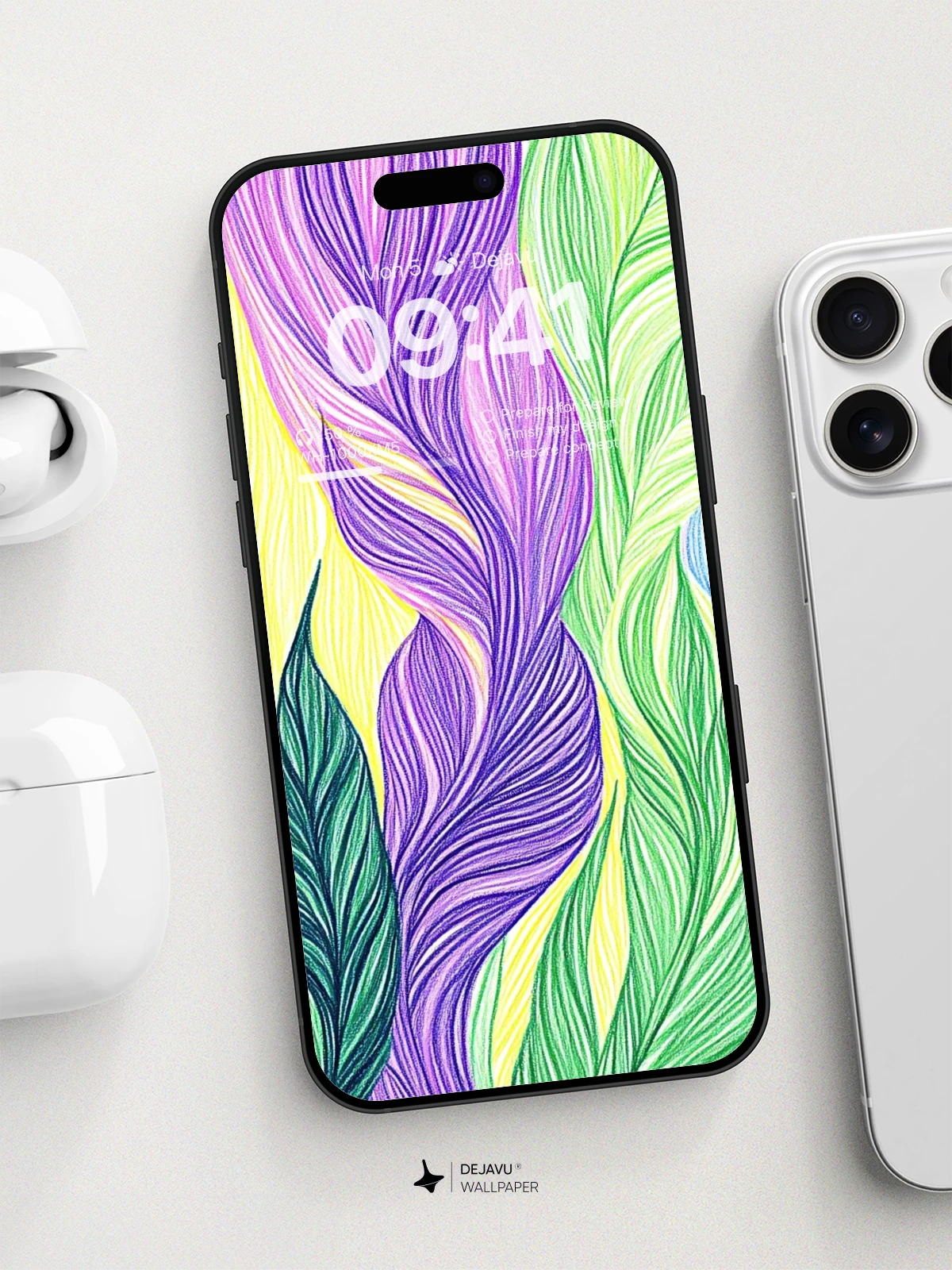 Vibrant Abstract Feathers: 8K Minimal Aesthetic Wallpaper
