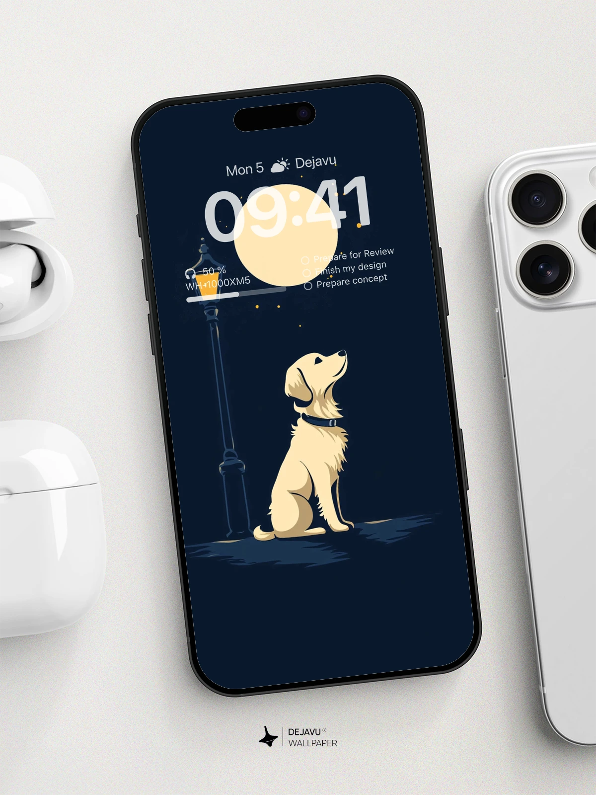 Whimsical Night Scene Wallpaper 8K for iPhone
