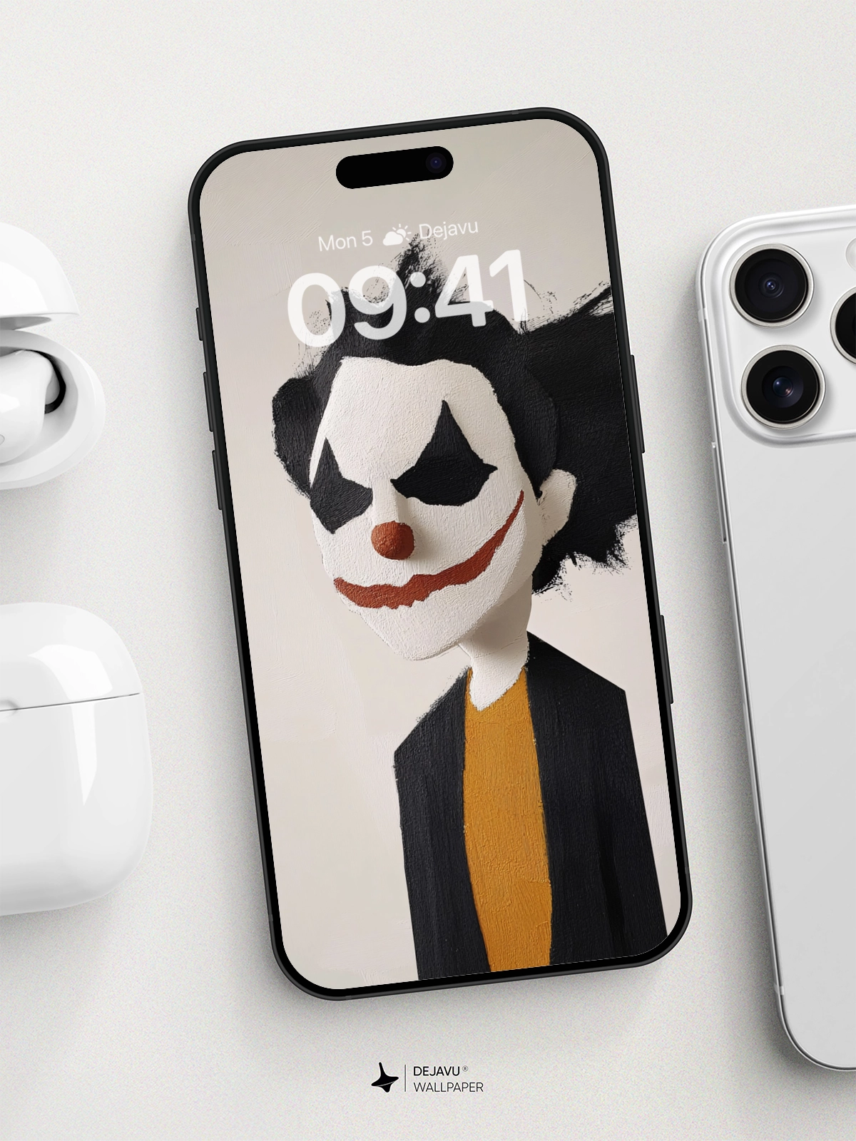 Minimal Joker Illustration: 8K Aesthetic Wallpaper