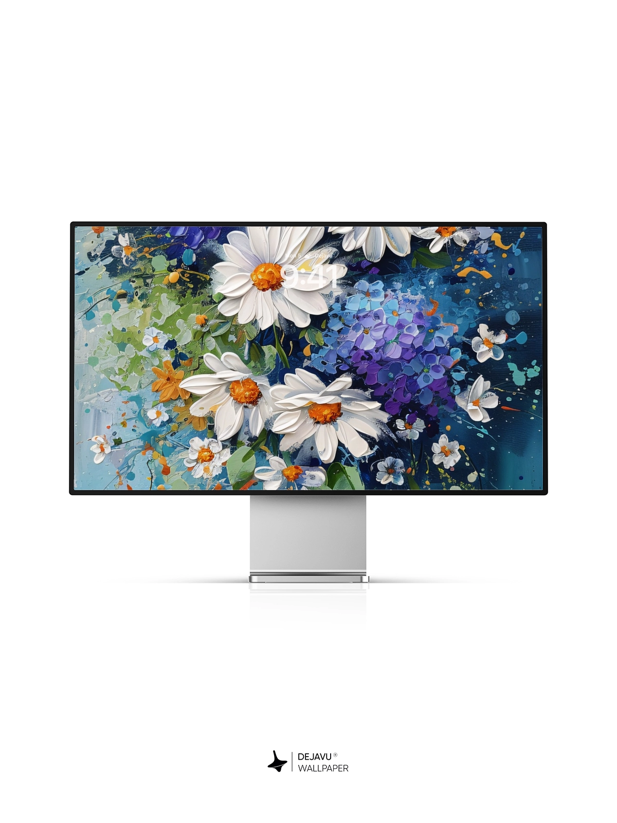 8K Abstract Floral Painting Wallpaper