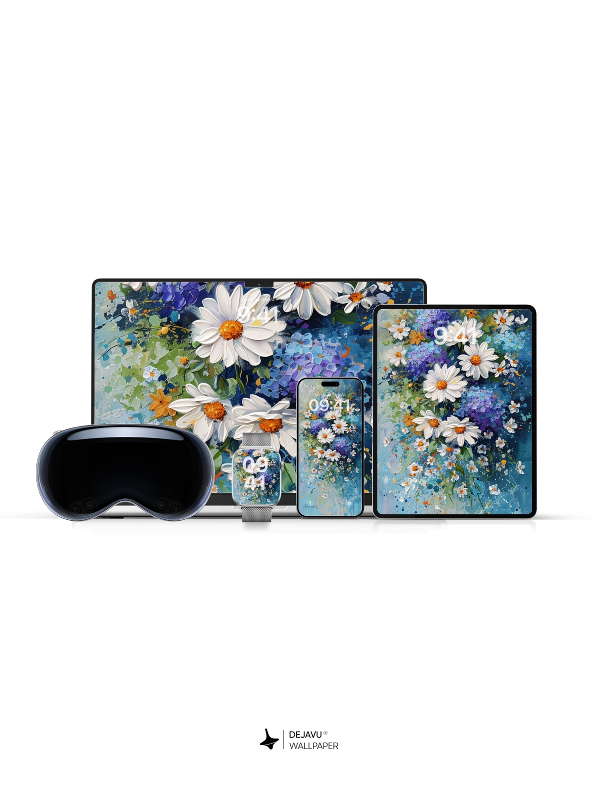 8K Abstract Floral Painting Wallpaper