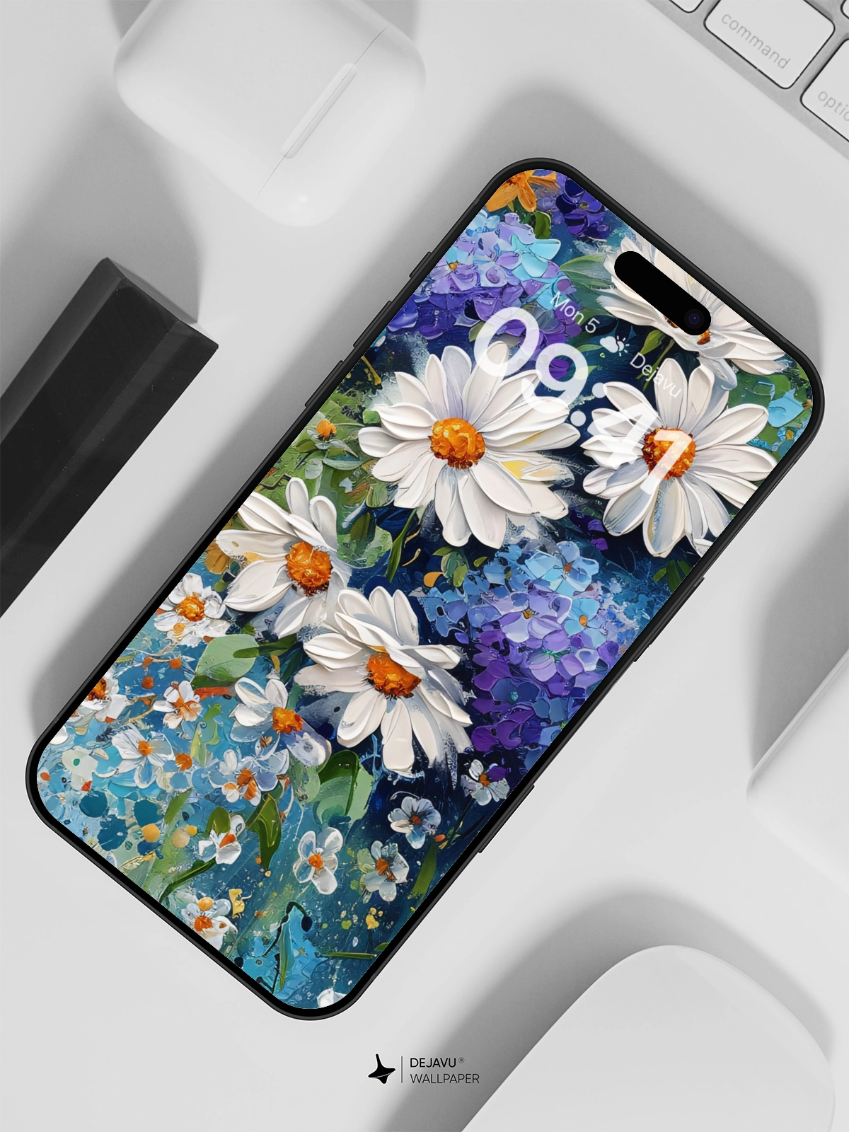 8K Abstract Floral Painting Wallpaper