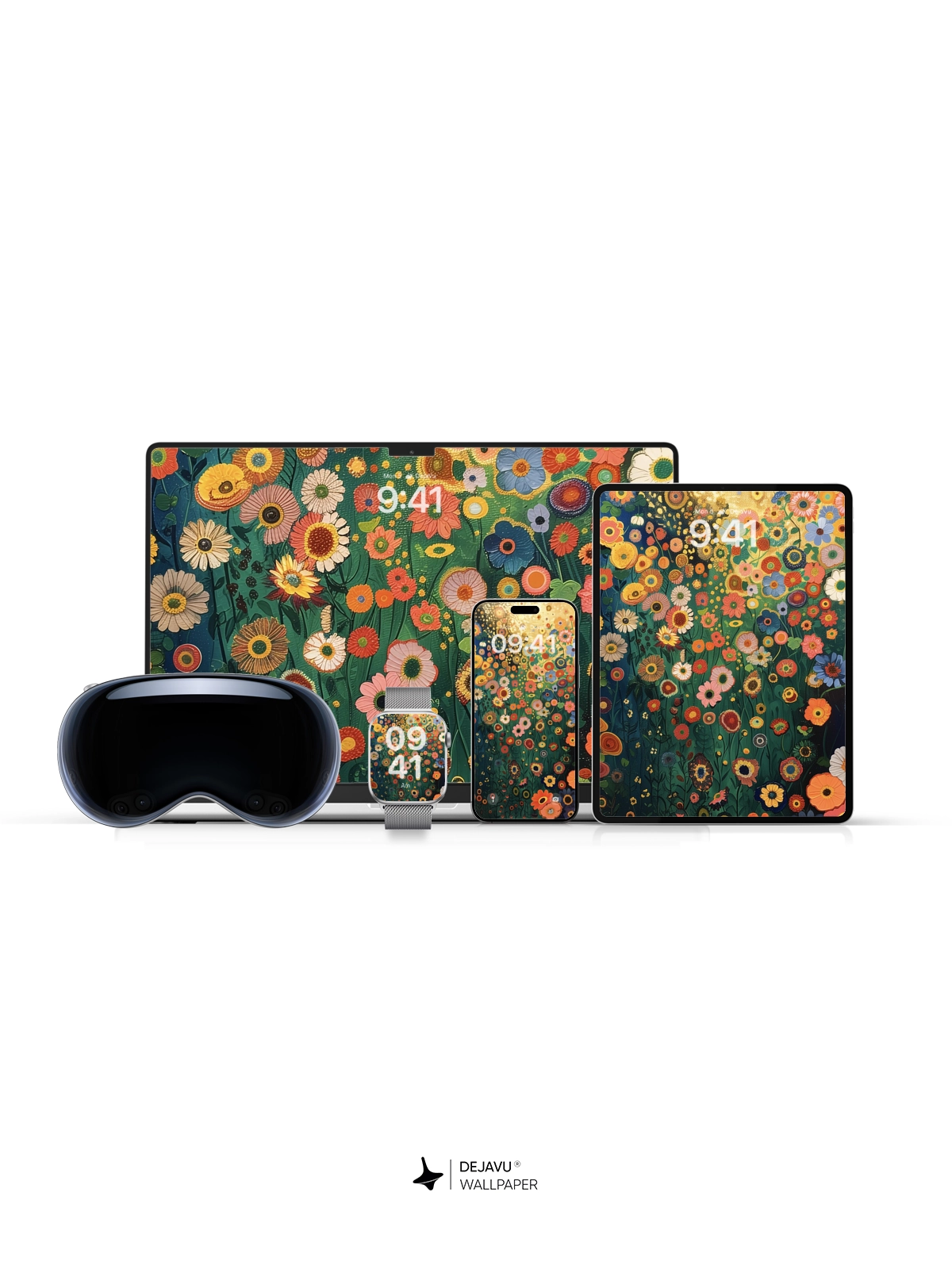 8K Abstract Floral Painting Wallpaper