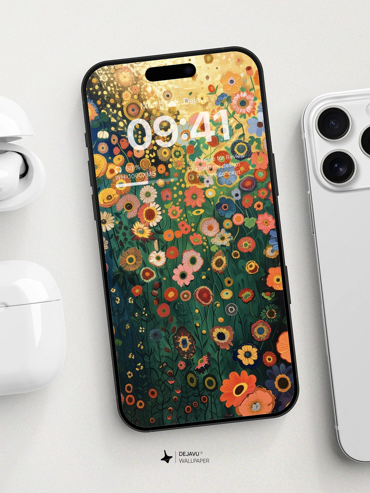 8K Abstract Floral Painting Wallpaper