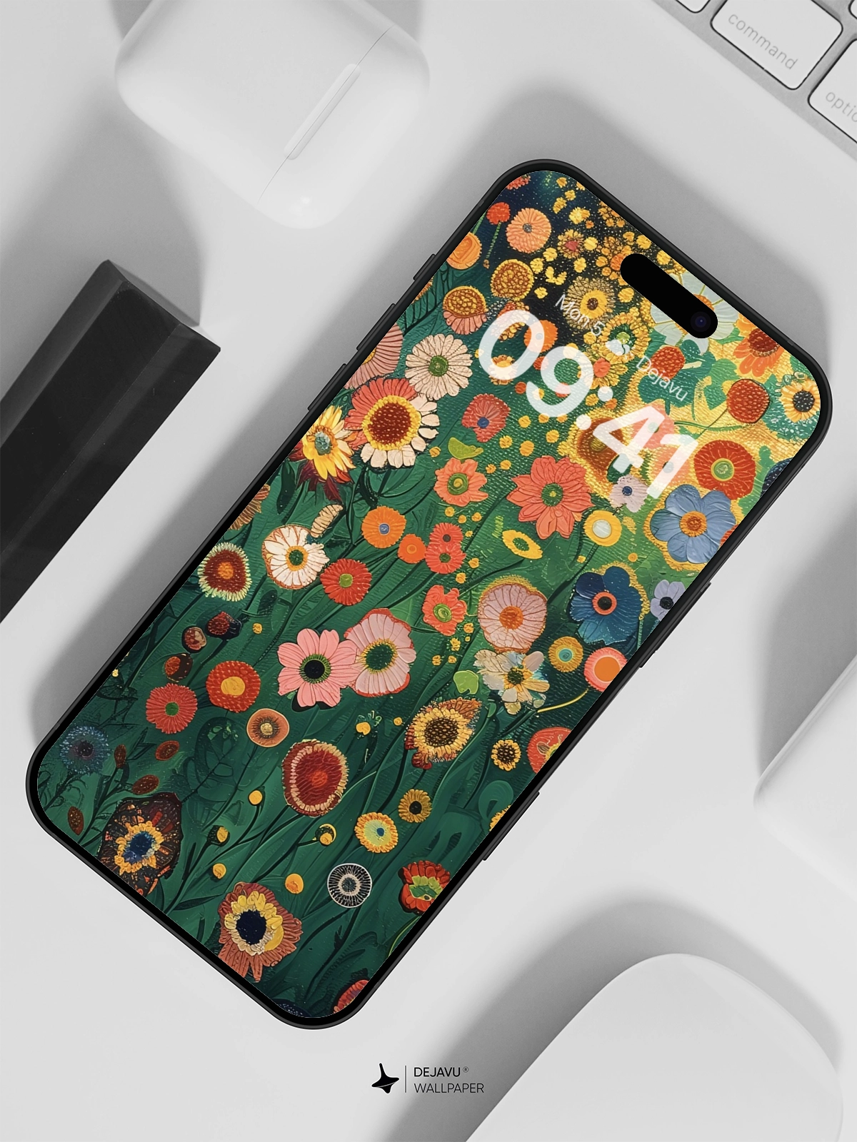 8K Abstract Floral Painting Wallpaper