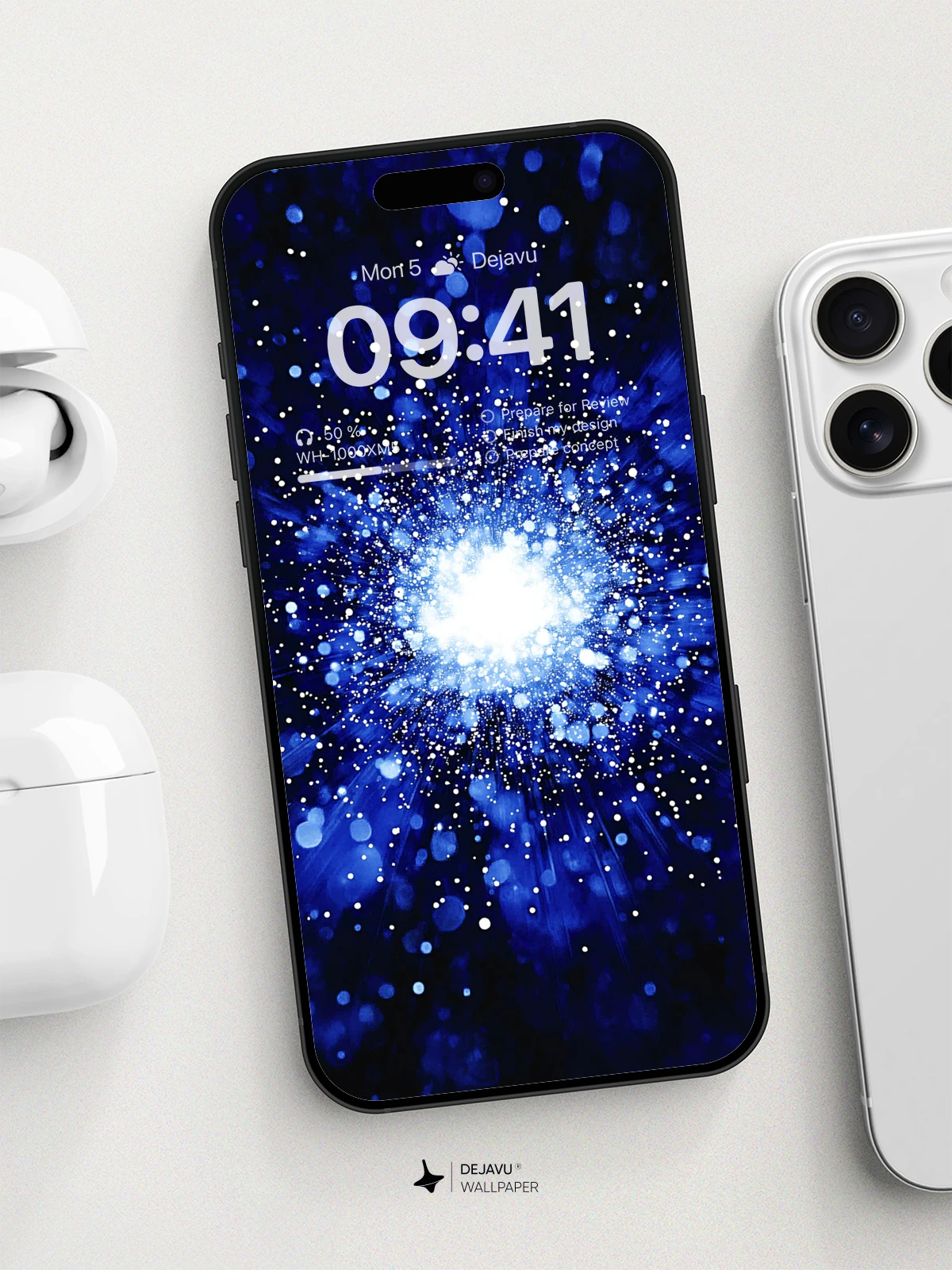 8K Abstract Blue Explosion Wallpaper