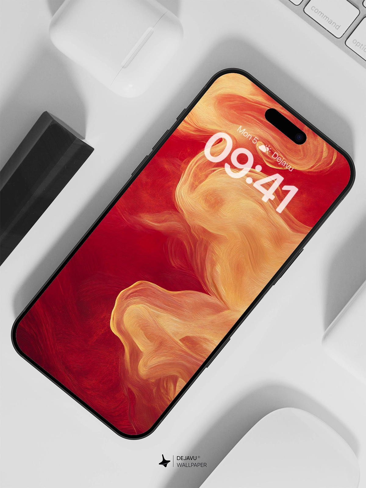 8K Abstract Flame Minimalist Wallpaper