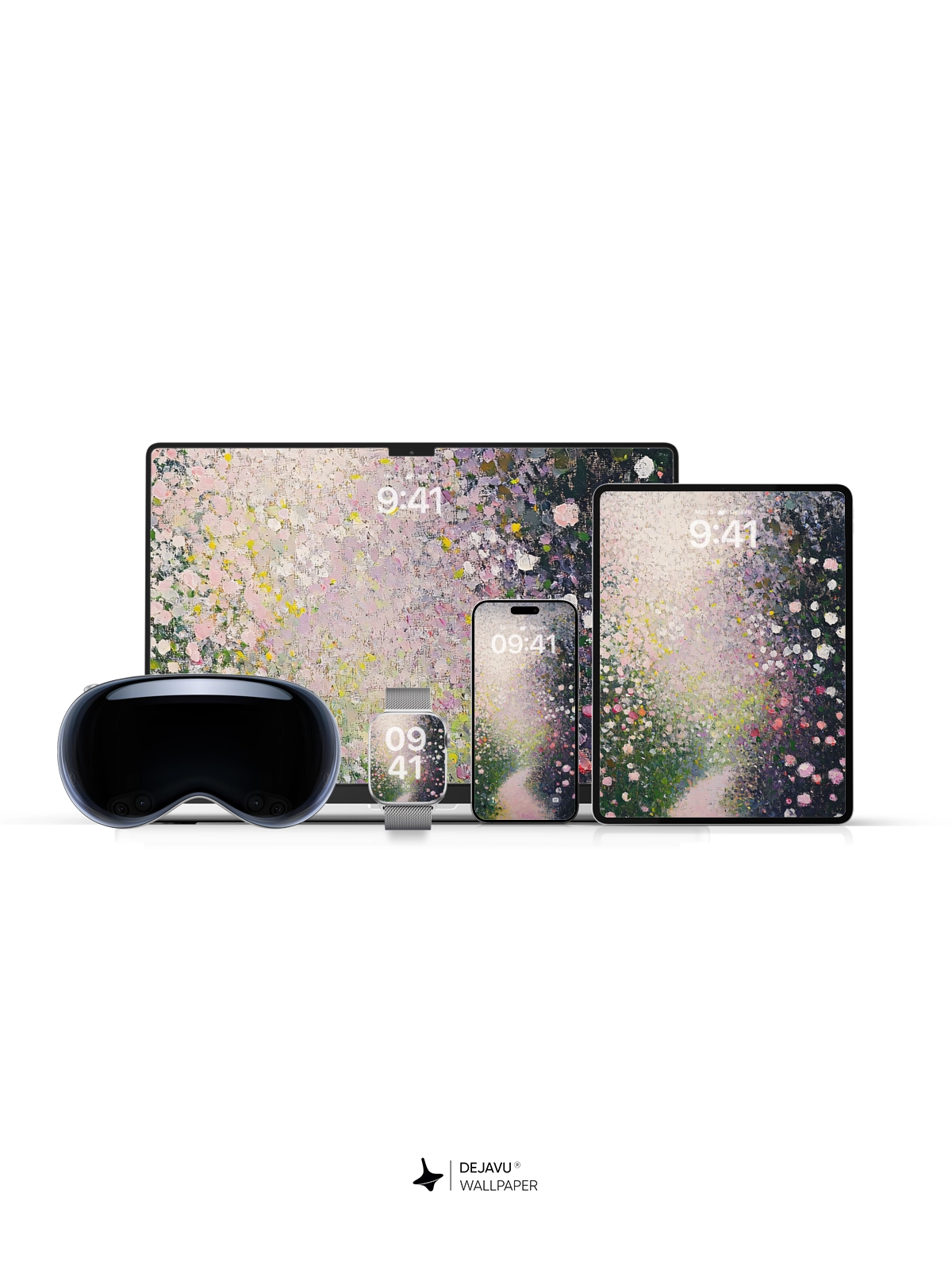 8K Abstract Floral Painting Wallpaper