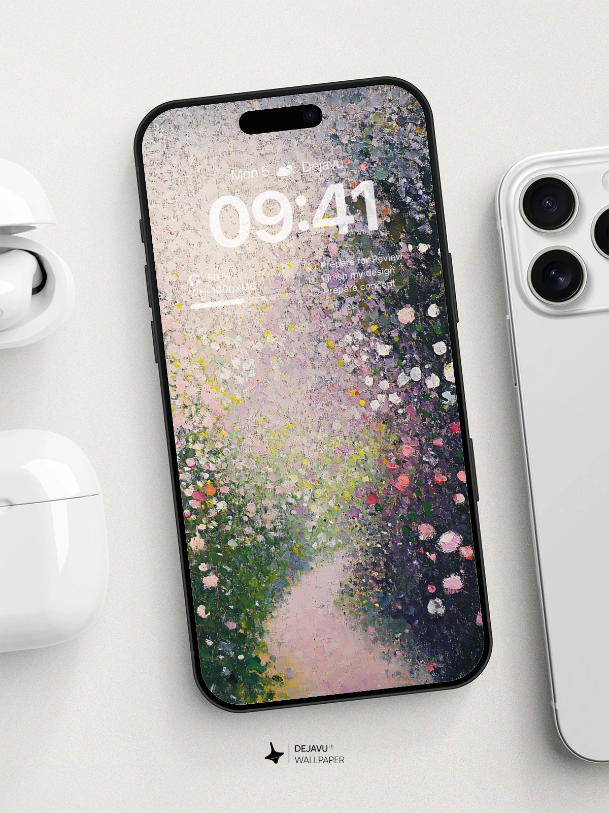 8K Abstract Floral Painting Wallpaper