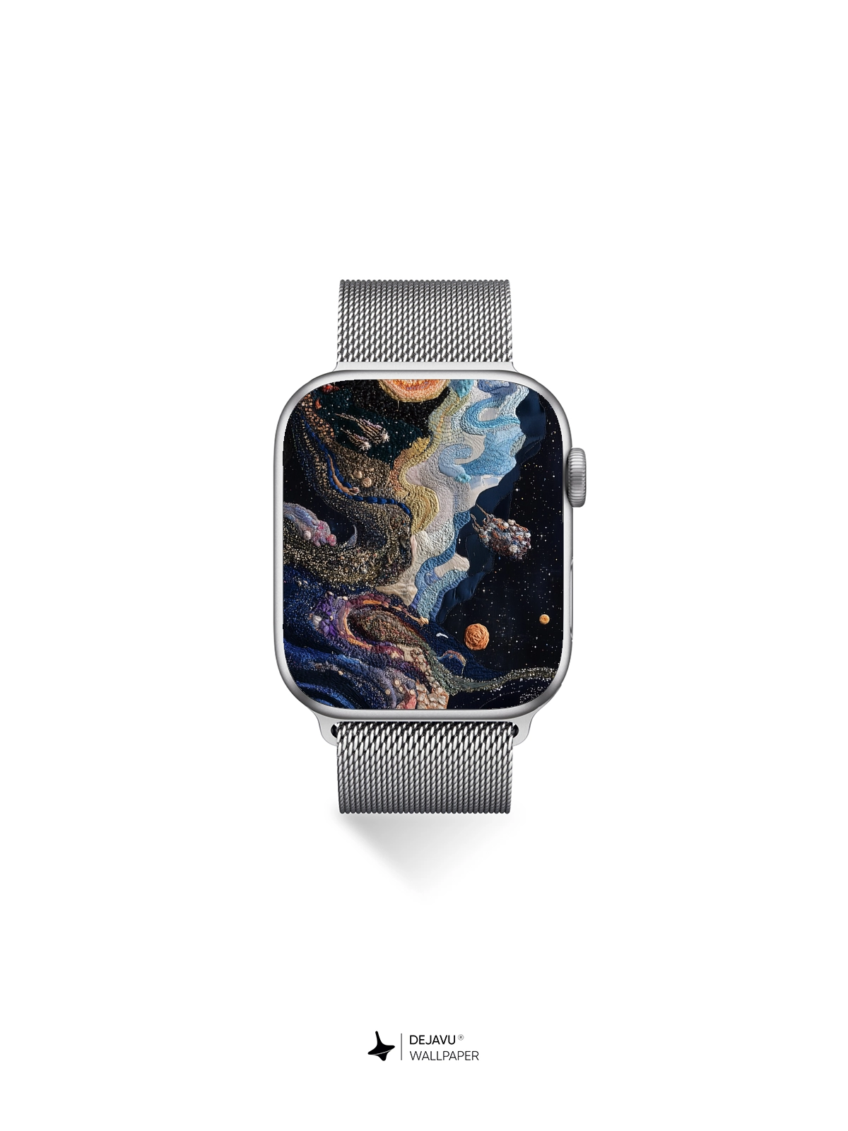 8K Abstract Cosmic Embroidery Wallpaper