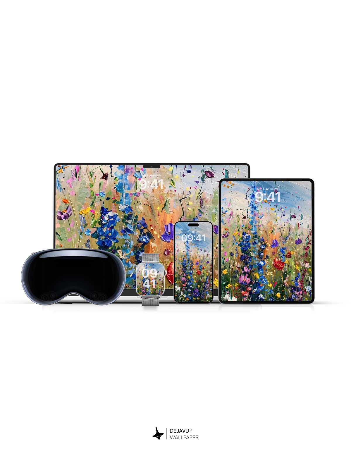 8K Abstract Floral Painting Wallpaper