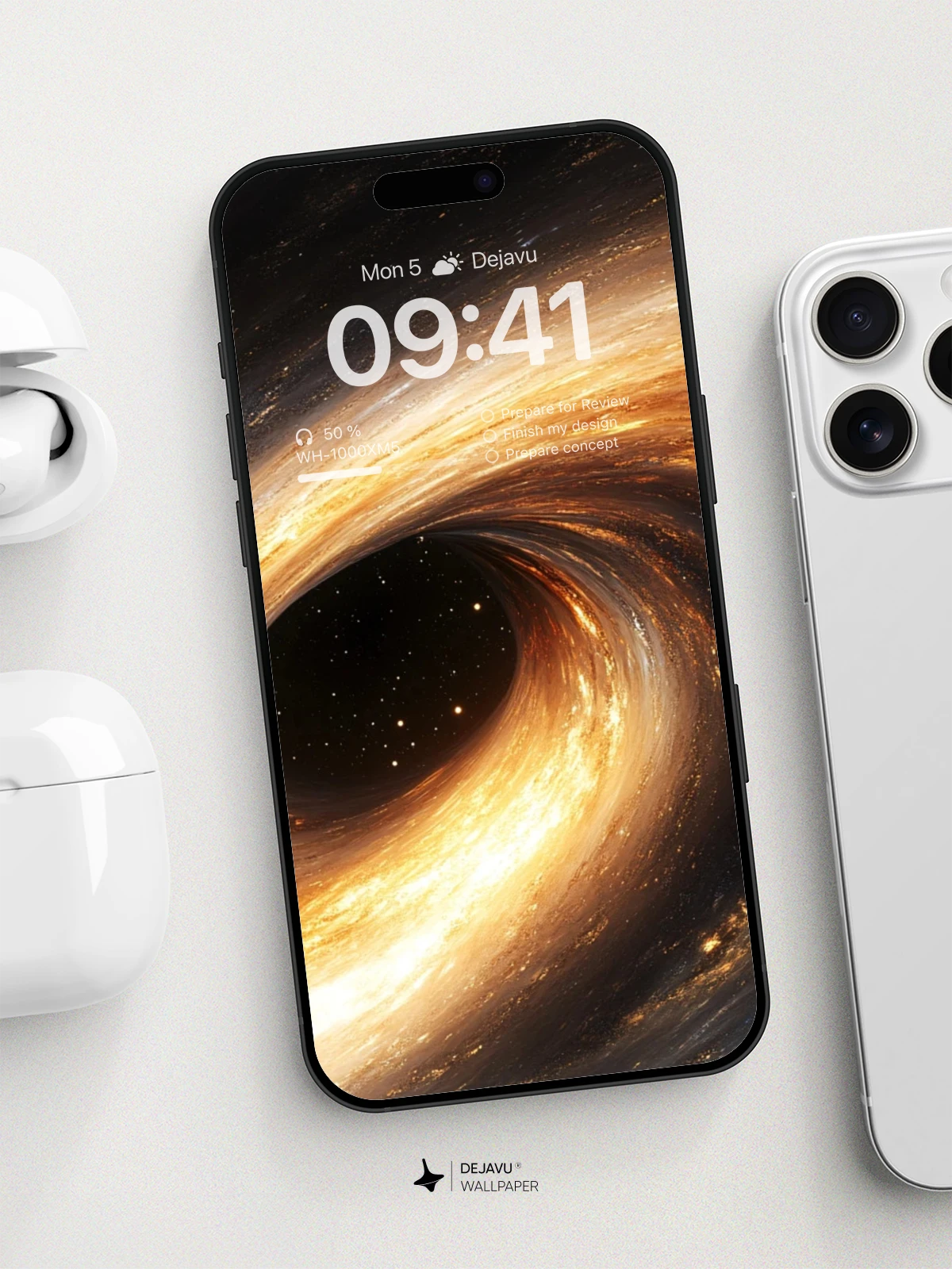 8K Abstract Black Hole Wallpaper