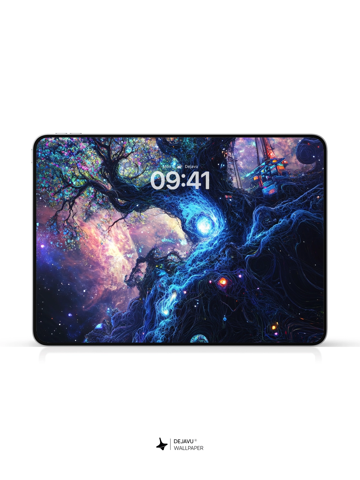 8K Abstract Cosmic Tree Wallpaper