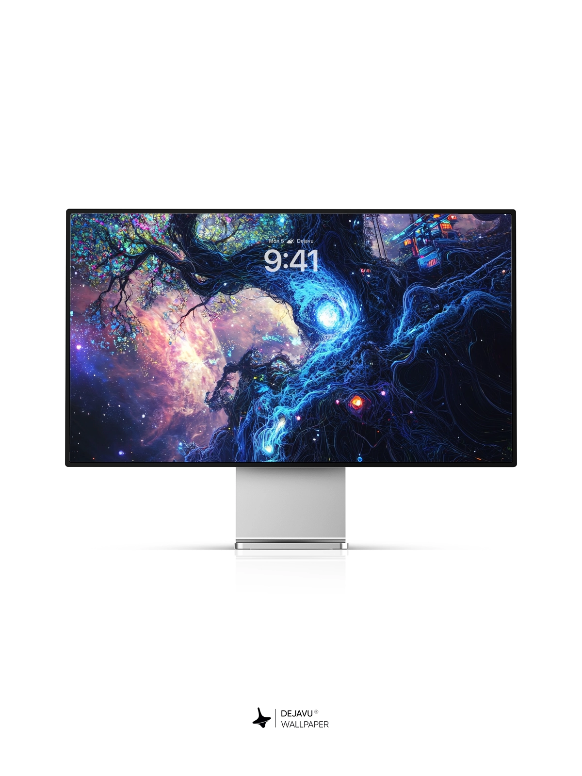 8K Abstract Cosmic Tree Wallpaper
