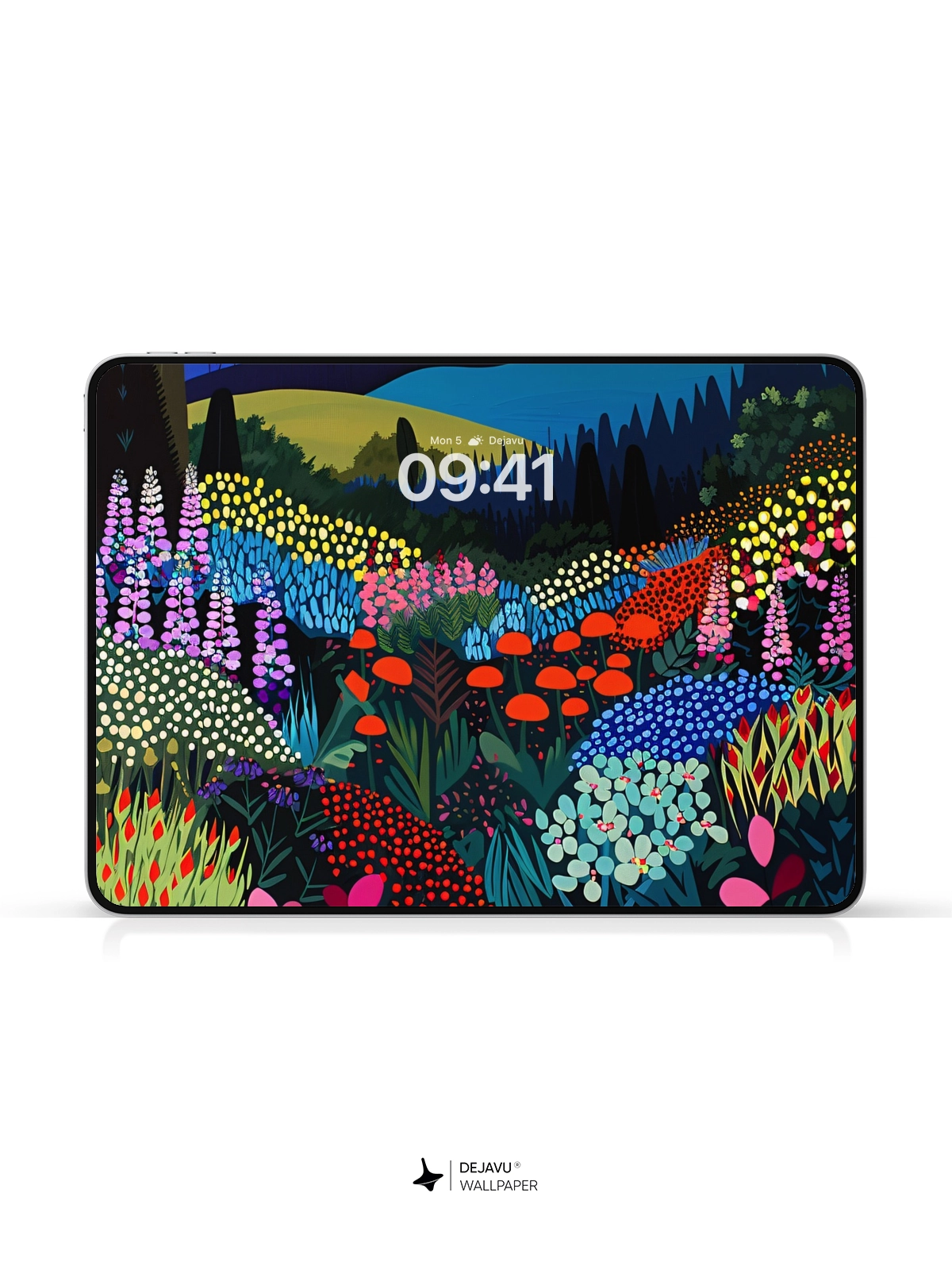 8K Abstract Floral Landscape Painting