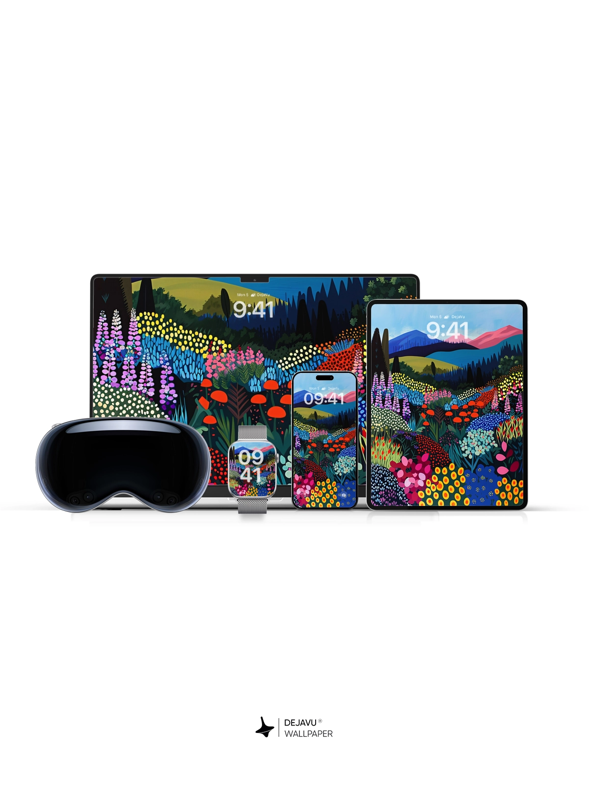 8K Abstract Floral Landscape Painting