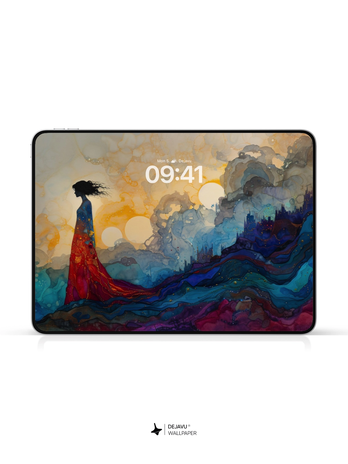 8K Abstract Fantasy Illustration: Ethereal Sunset & Cityscape