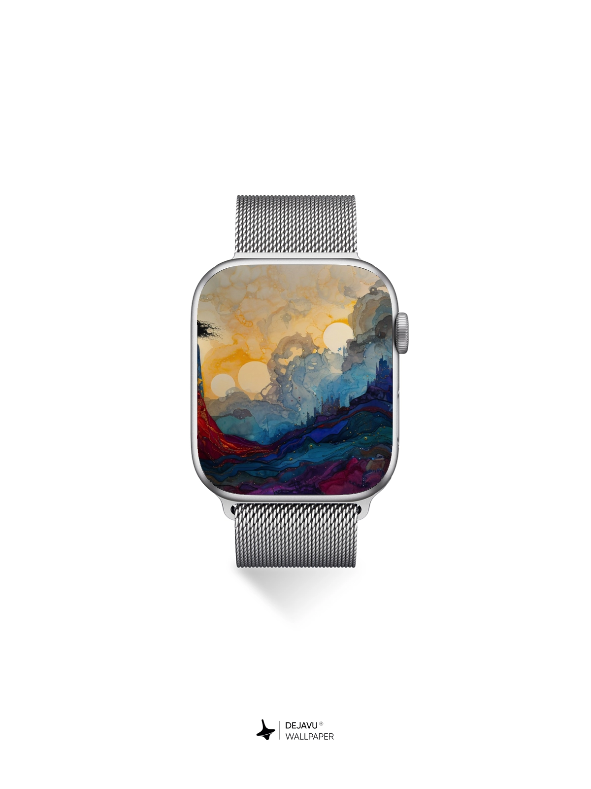 8K Abstract Fantasy Illustration: Ethereal Sunset & Cityscape