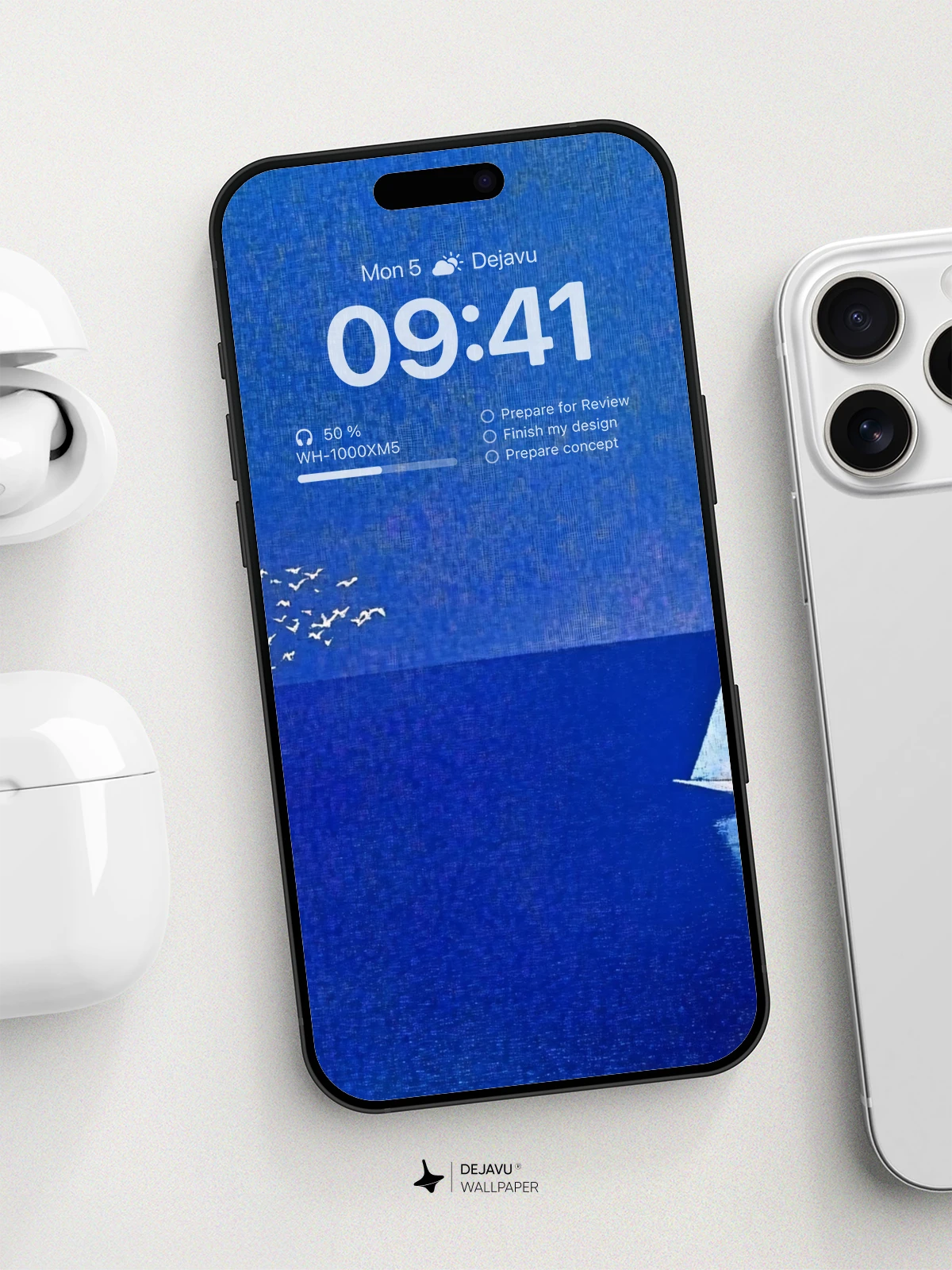 Surreal Moonlit Sailing Wallpaper 8K