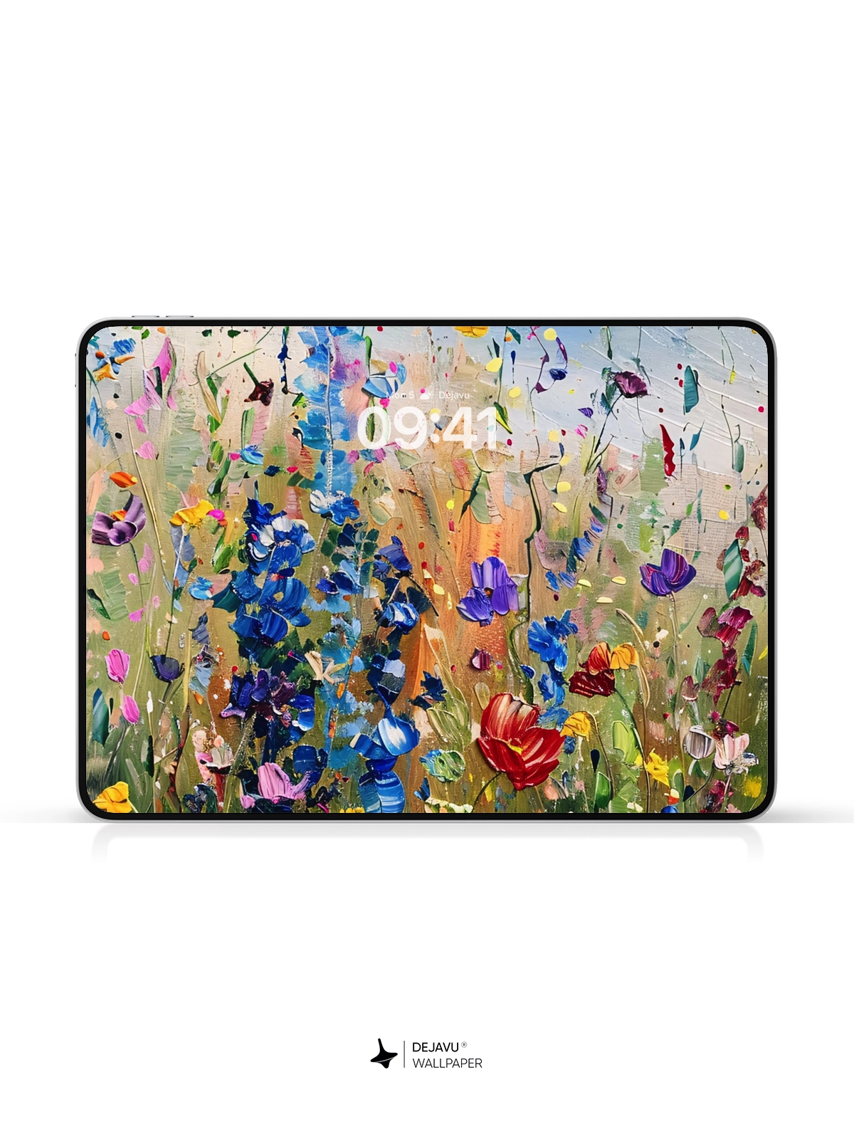 8K Abstract Floral Painting Wallpaper