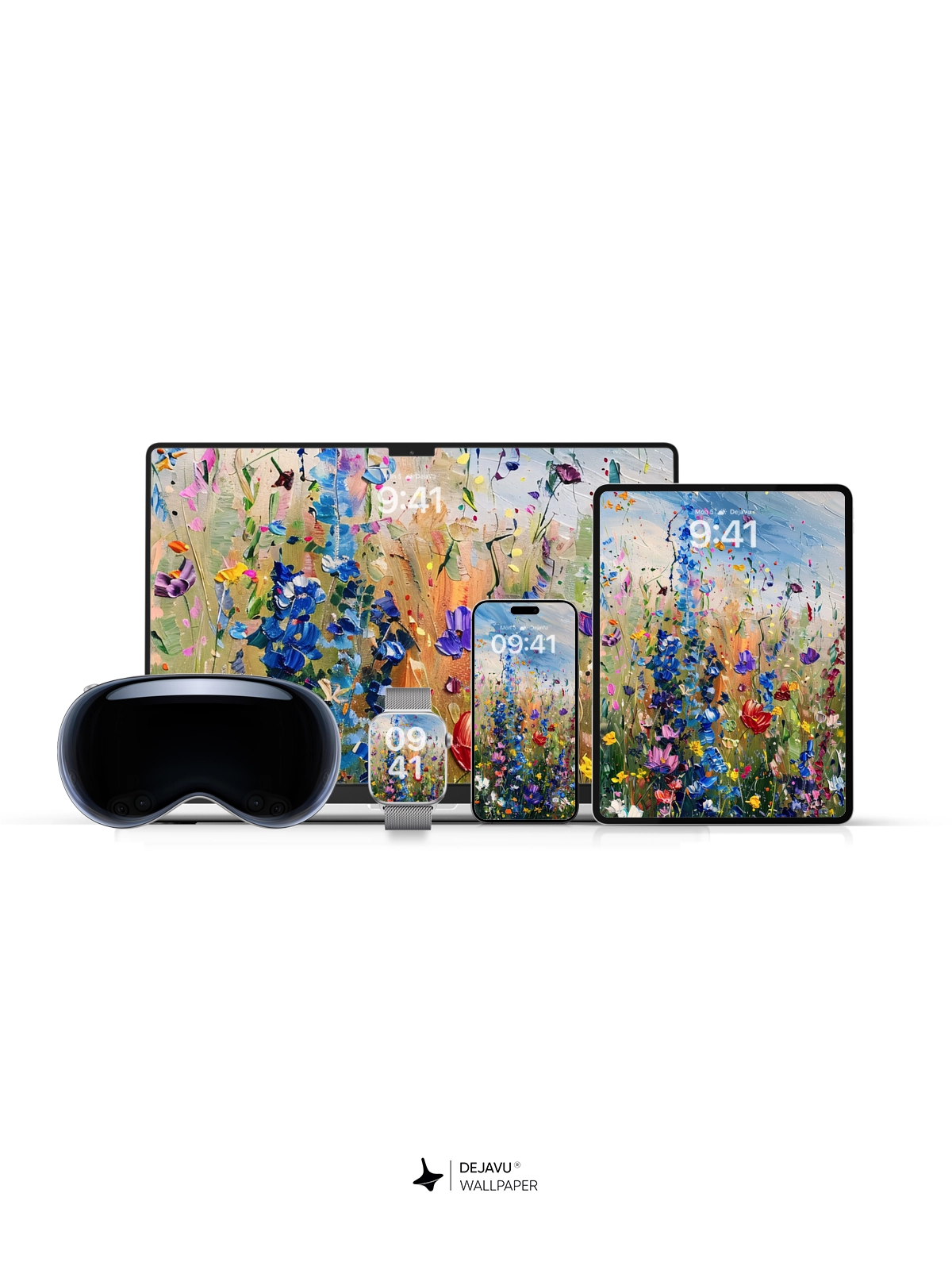 8K Abstract Floral Painting Wallpaper