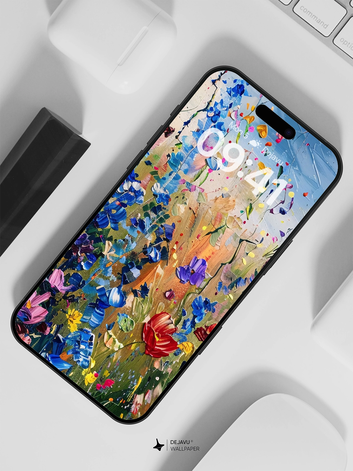 8K Abstract Floral Painting Wallpaper