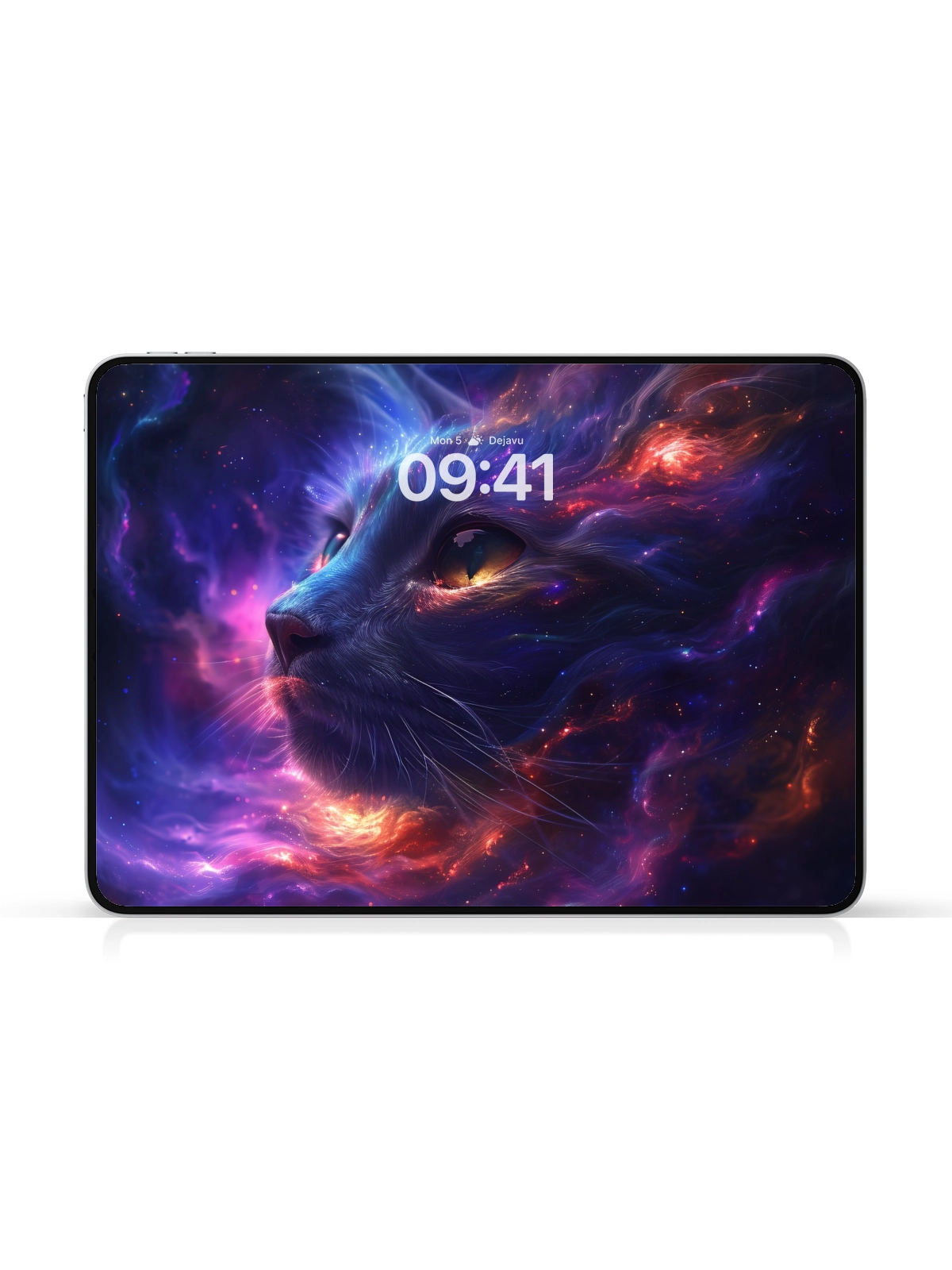 8K Abstract Cosmic Cat Wallpaper